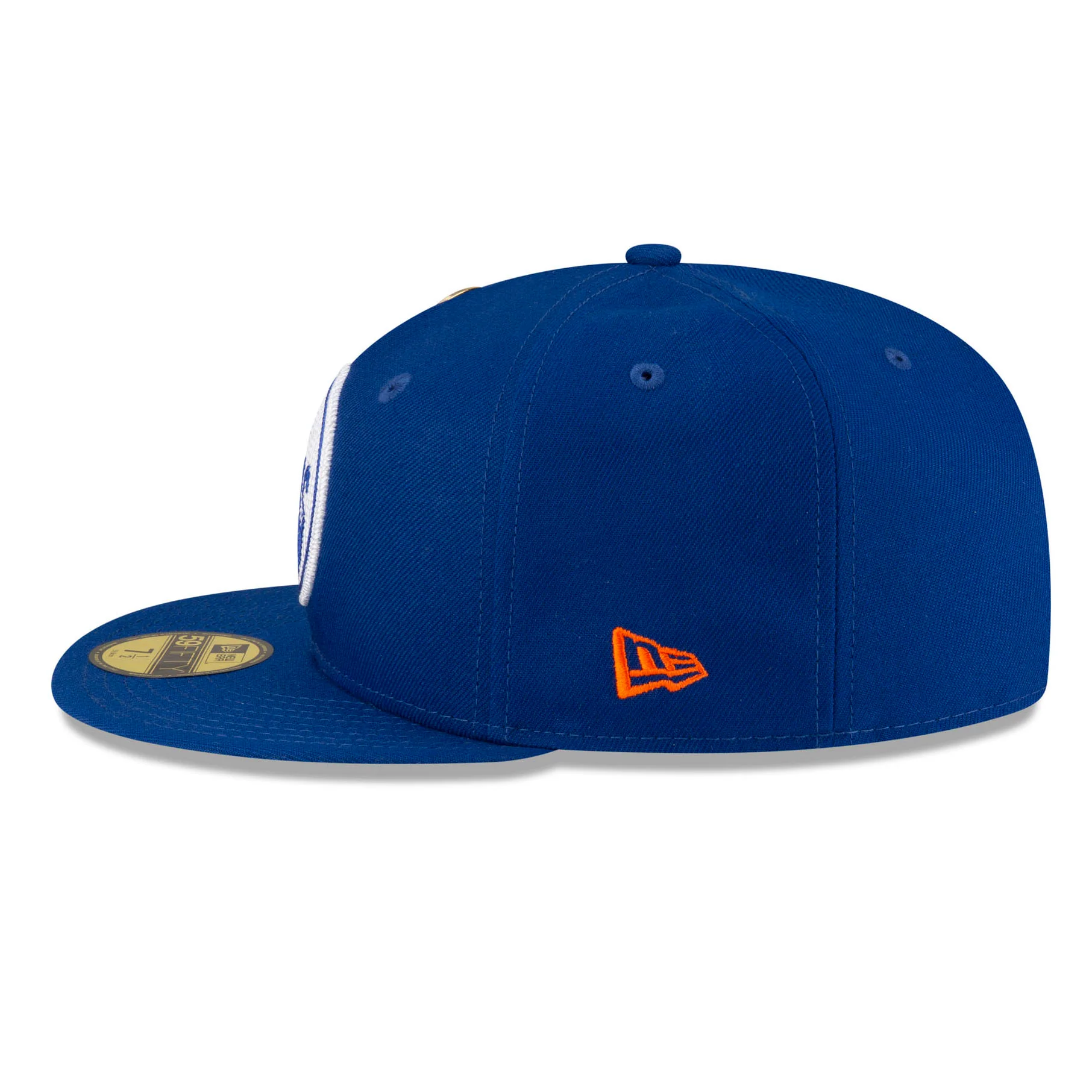 Edmonton Oilers New Era Royal Blue 59FIFTY Primary Logo Fitted Hat W/Pin - Image 5