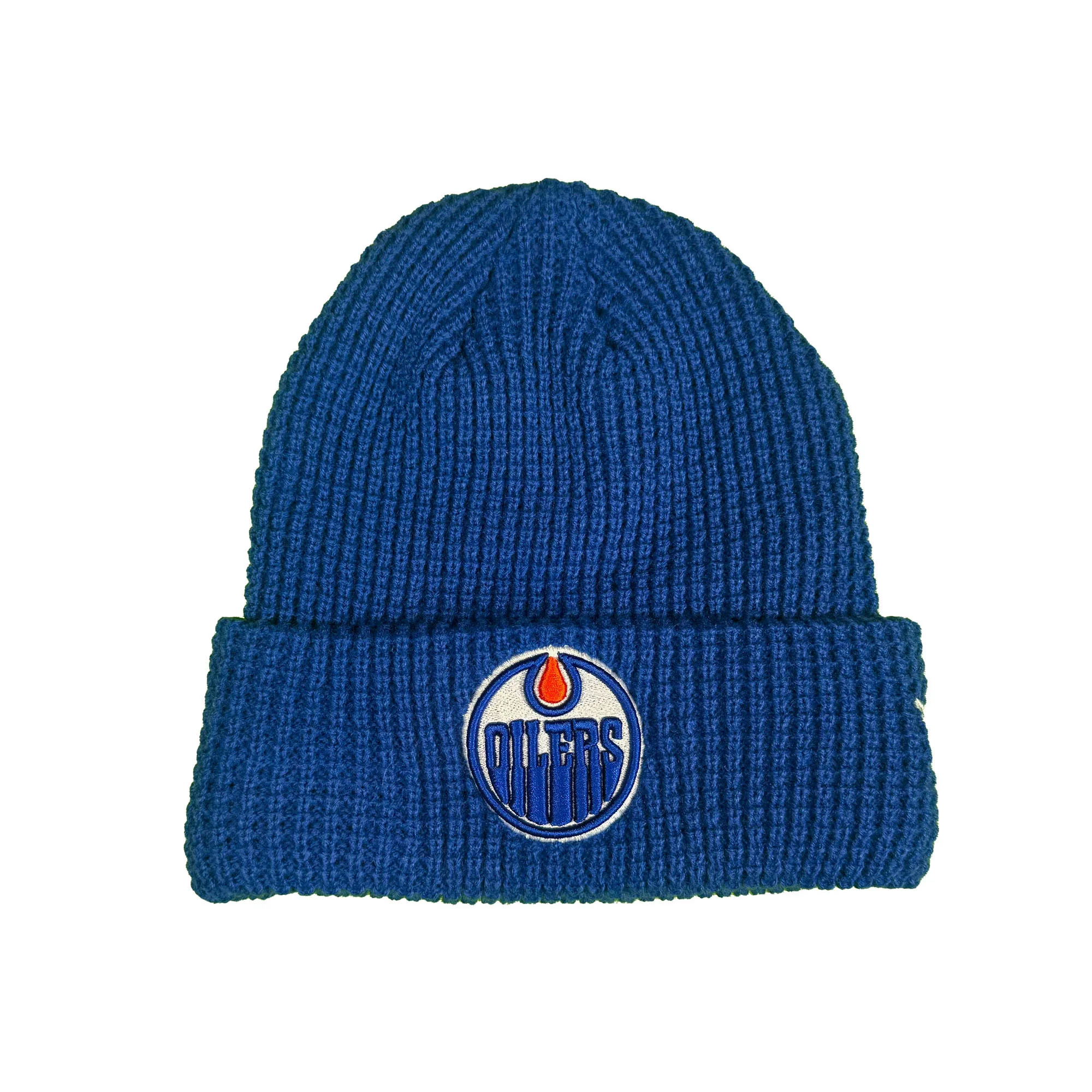 Edmonton Oilers New Era Royal Waffle Cuffed Knit Toque