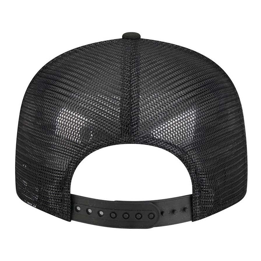 Edmonton Oilers New Era Split Panel Black Tonal 9FIFTY Mesh Snapback Hat - Image 2