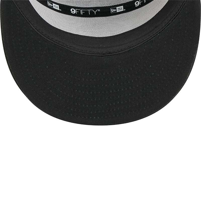 Edmonton Oilers New Era Split Panel Black Tonal 9FIFTY Mesh Snapback Hat - Image 7