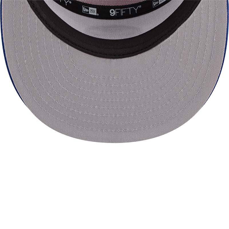 Edmonton Oilers New Era Split Panel Blue/White/Orange 9FIFTY Mesh Snapback Hat - Image 7