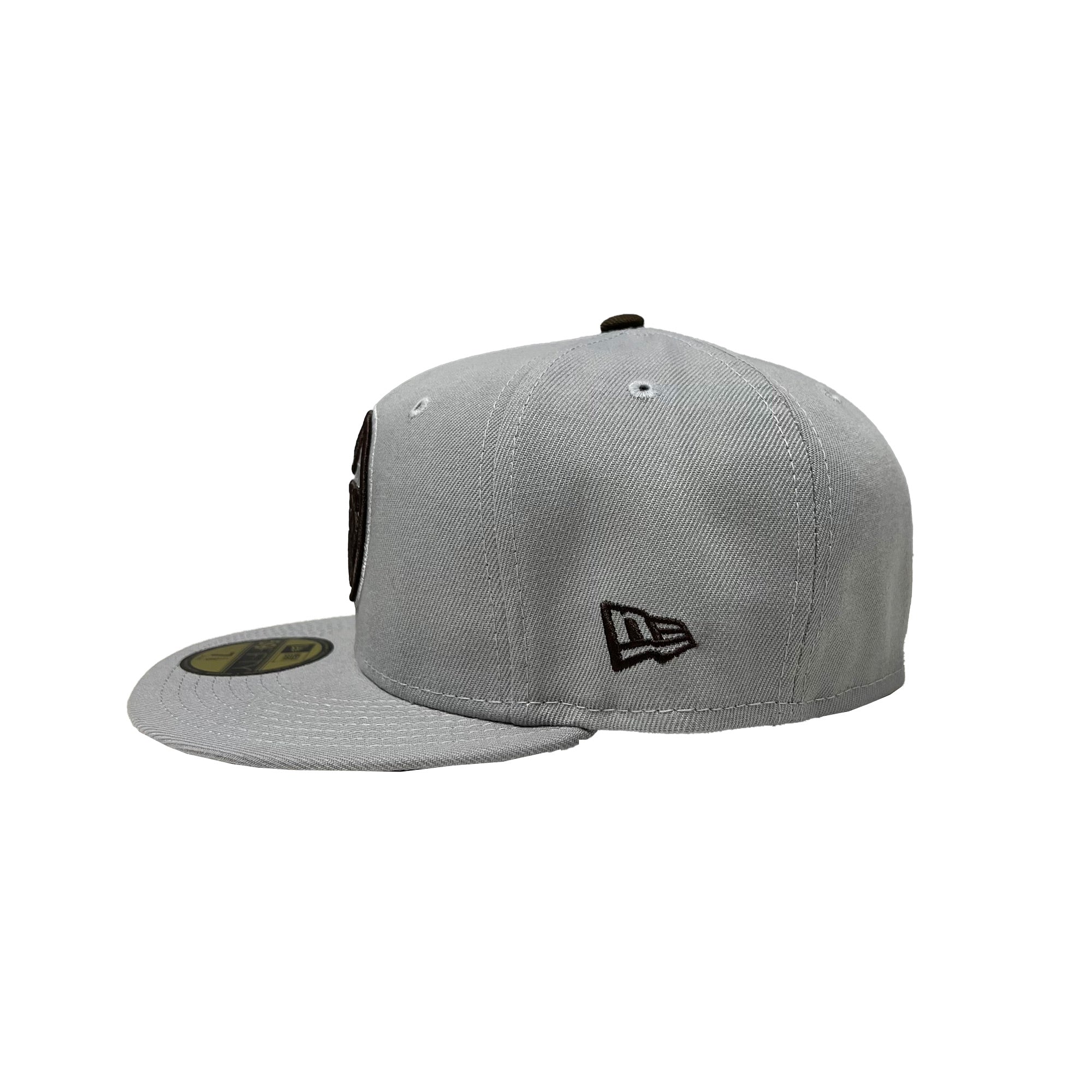 Edmonton Oilers New Era Timber Grey 59FIFTY Fitted Logo Hat - Image 3