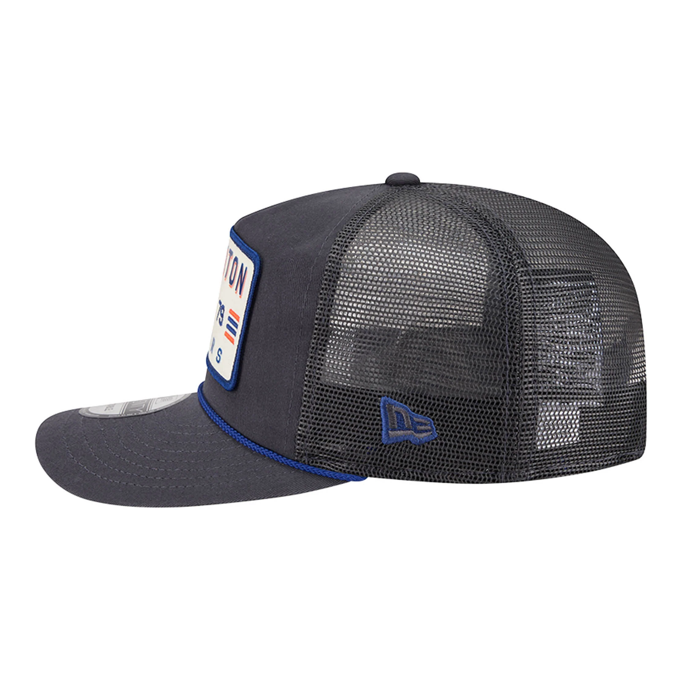 Edmonton Oilers New Era Washed Grey Rope 19TWENTY Mesh Snapback Hat - Image 4
