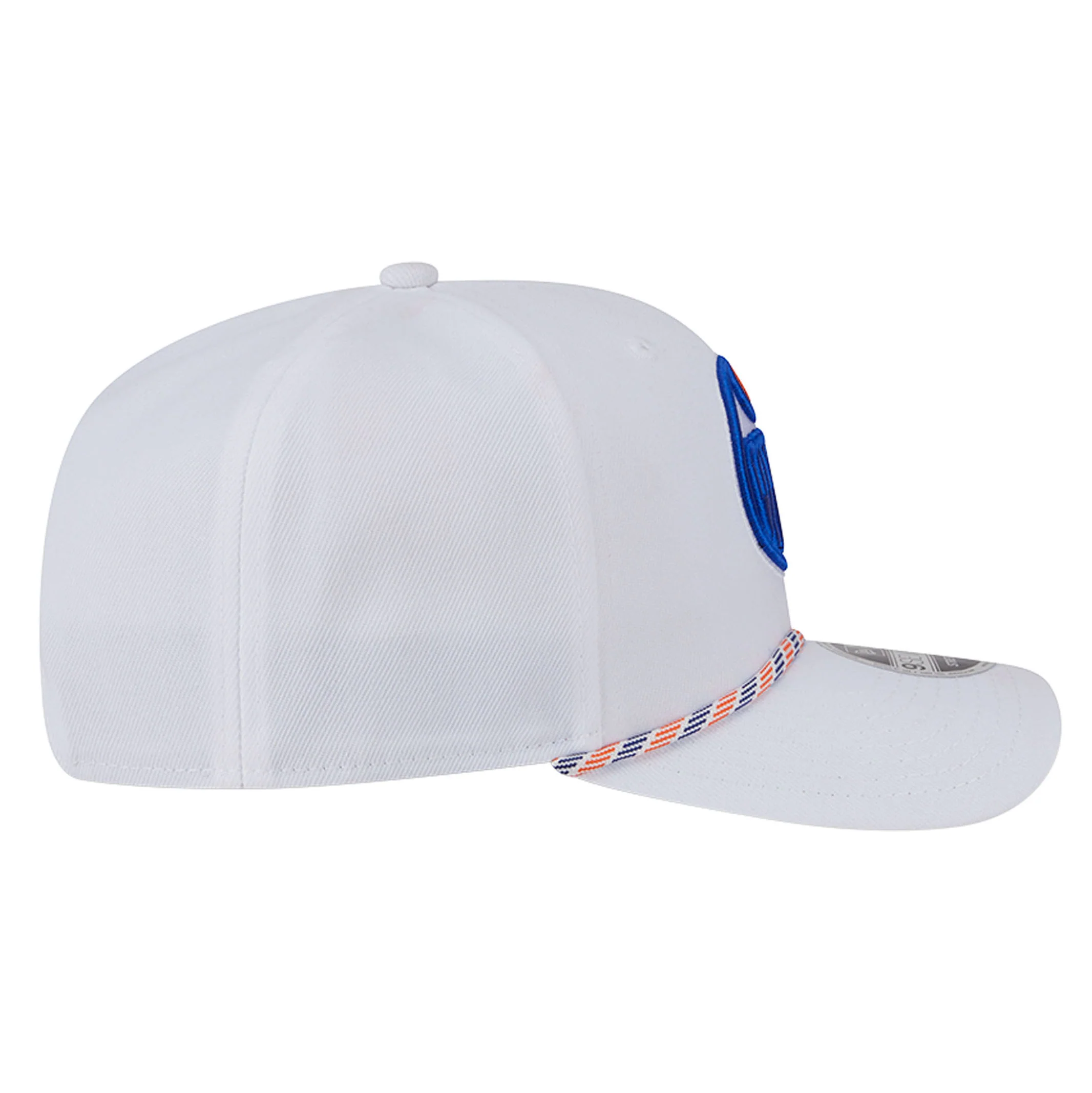 Edmonton Oilers New Era White Rope 9SEVENTY Stretch Snapback Hat - Image 6