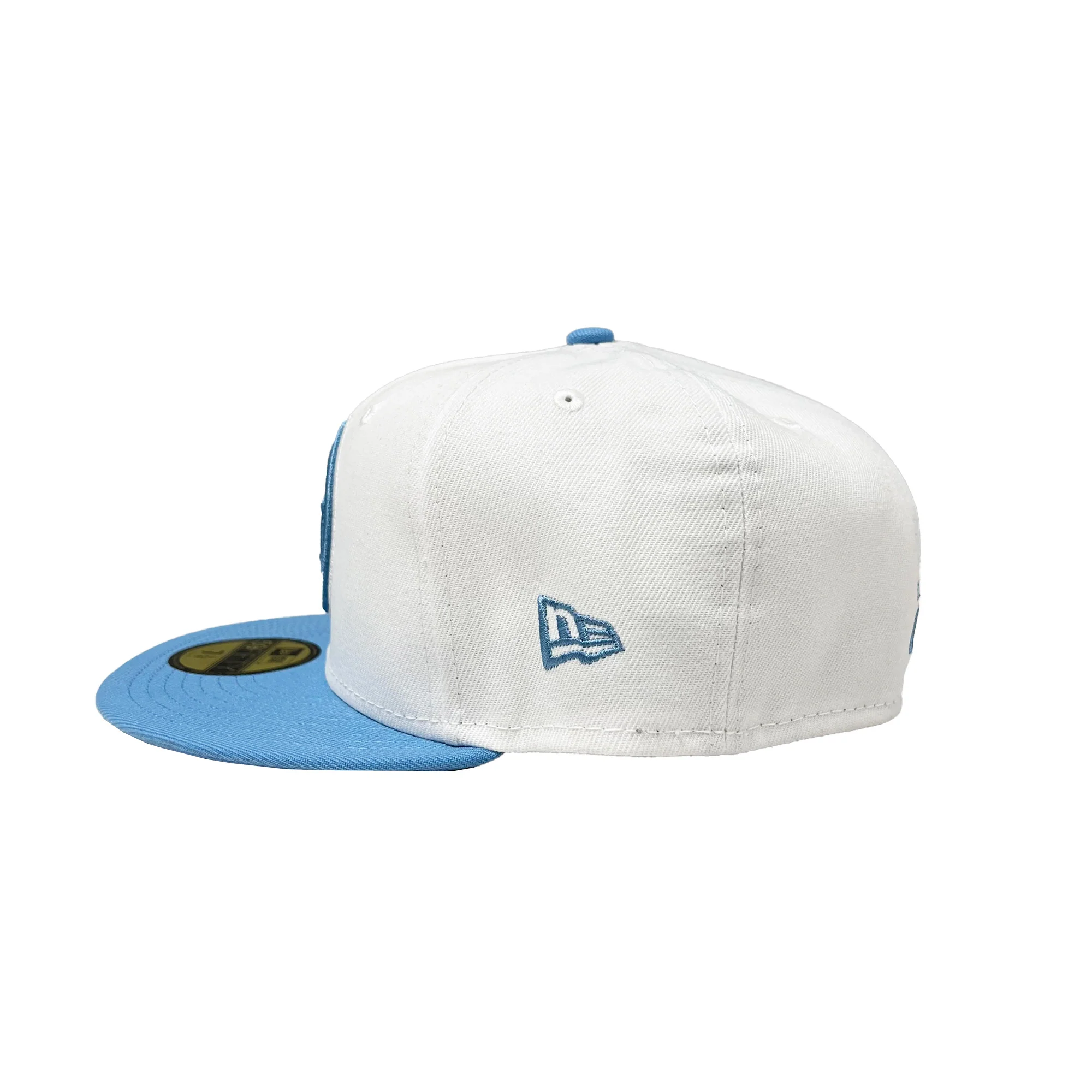 Edmonton Oilers New Era White Sky 59FIFTY Fitted Logo Hat - Image 3