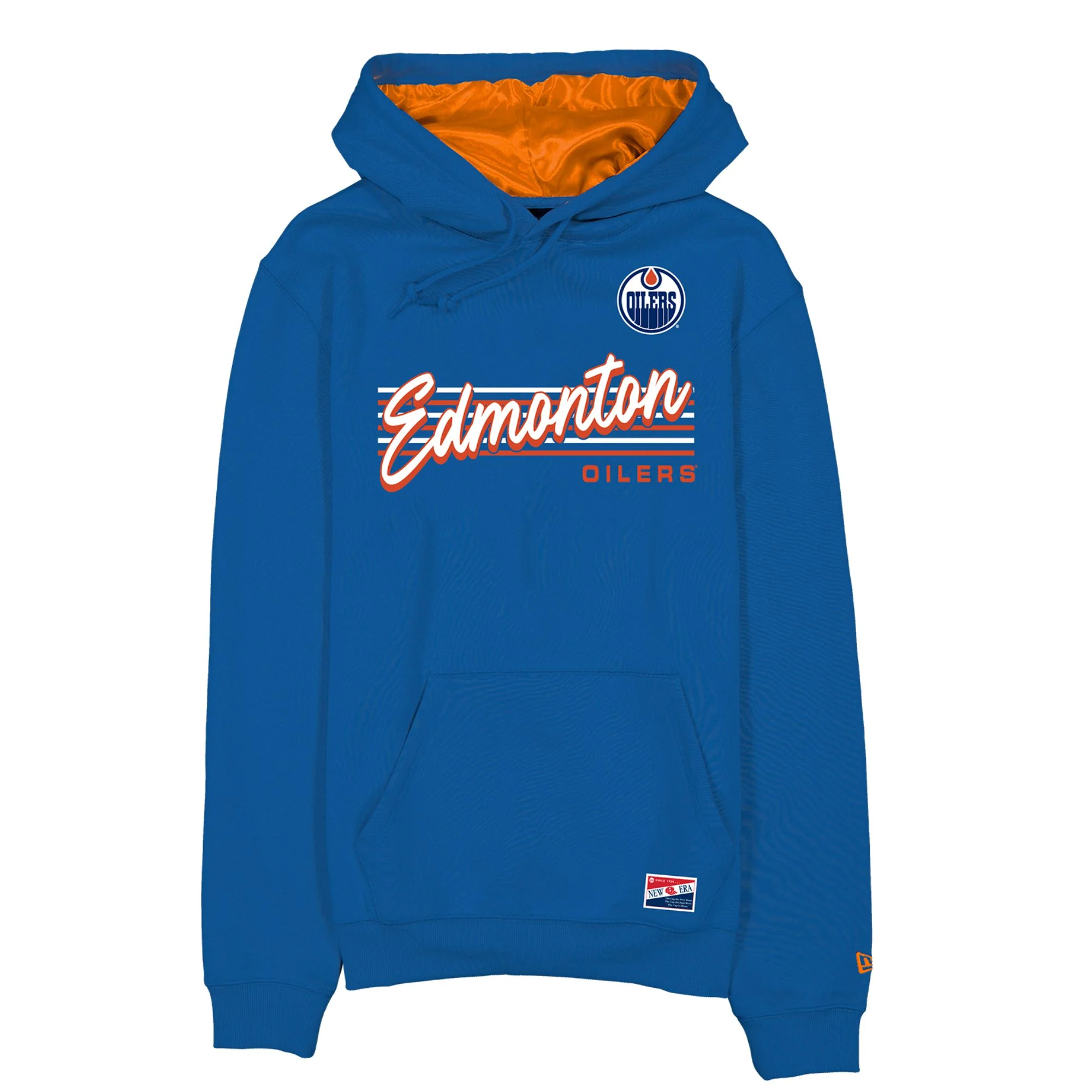Edmonton Oilers New Era Wordmark Blue Hoodie - Image 3