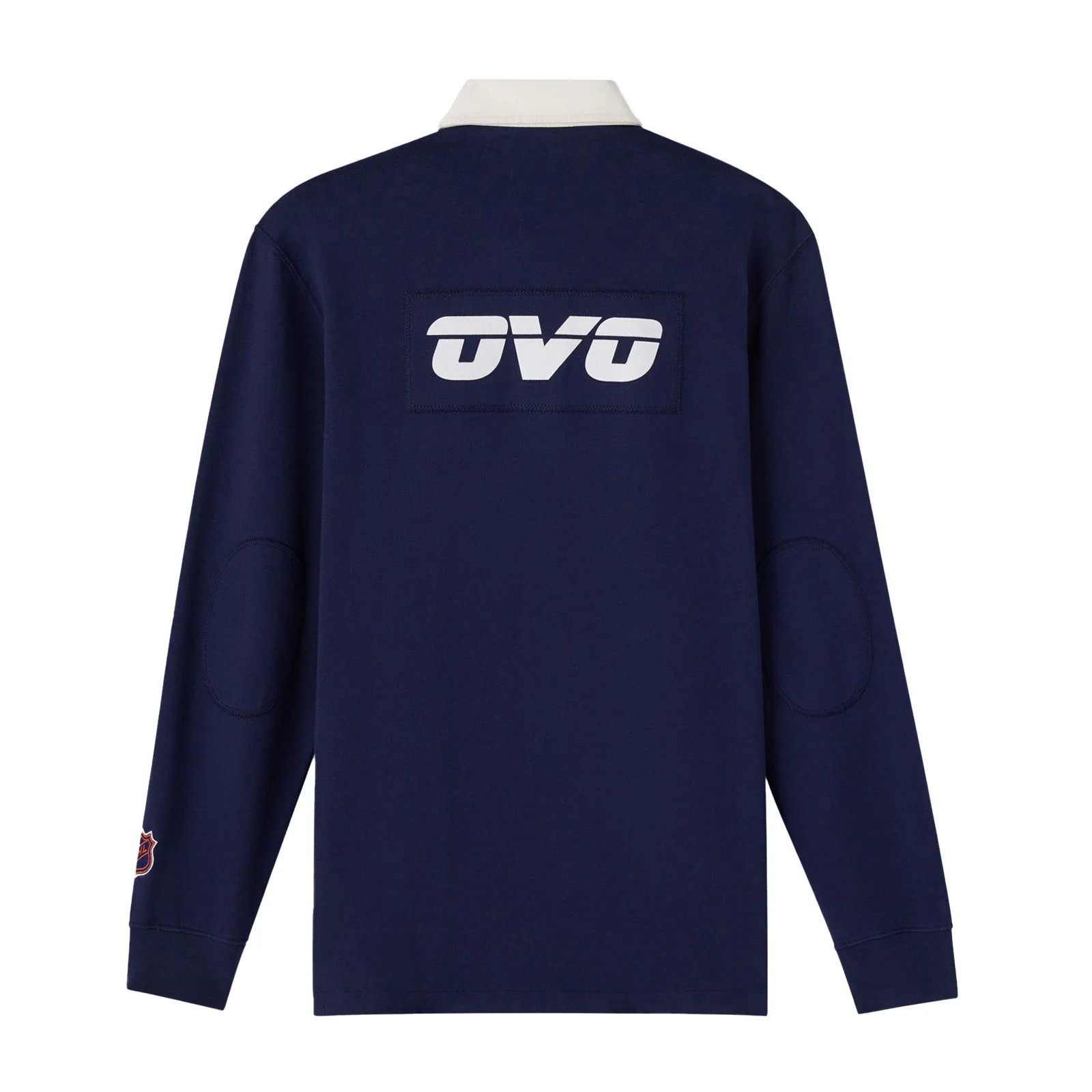 Edmonton Oilers October's Very Own OVO x NHL Navy Rugby Polo Sweatshirt - Image 2