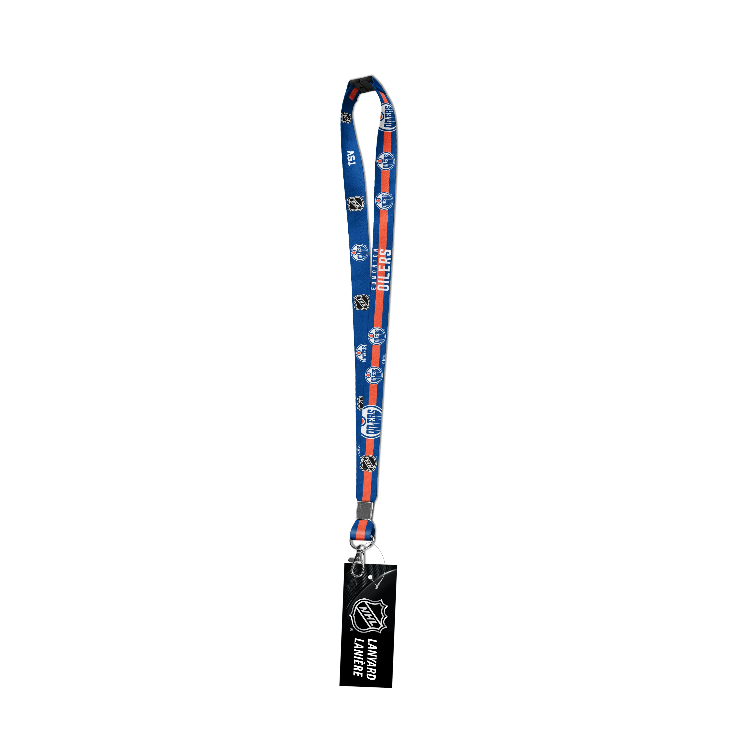 Edmonton Oilers Orange Stripe Sublimated Lanyard - Image 2