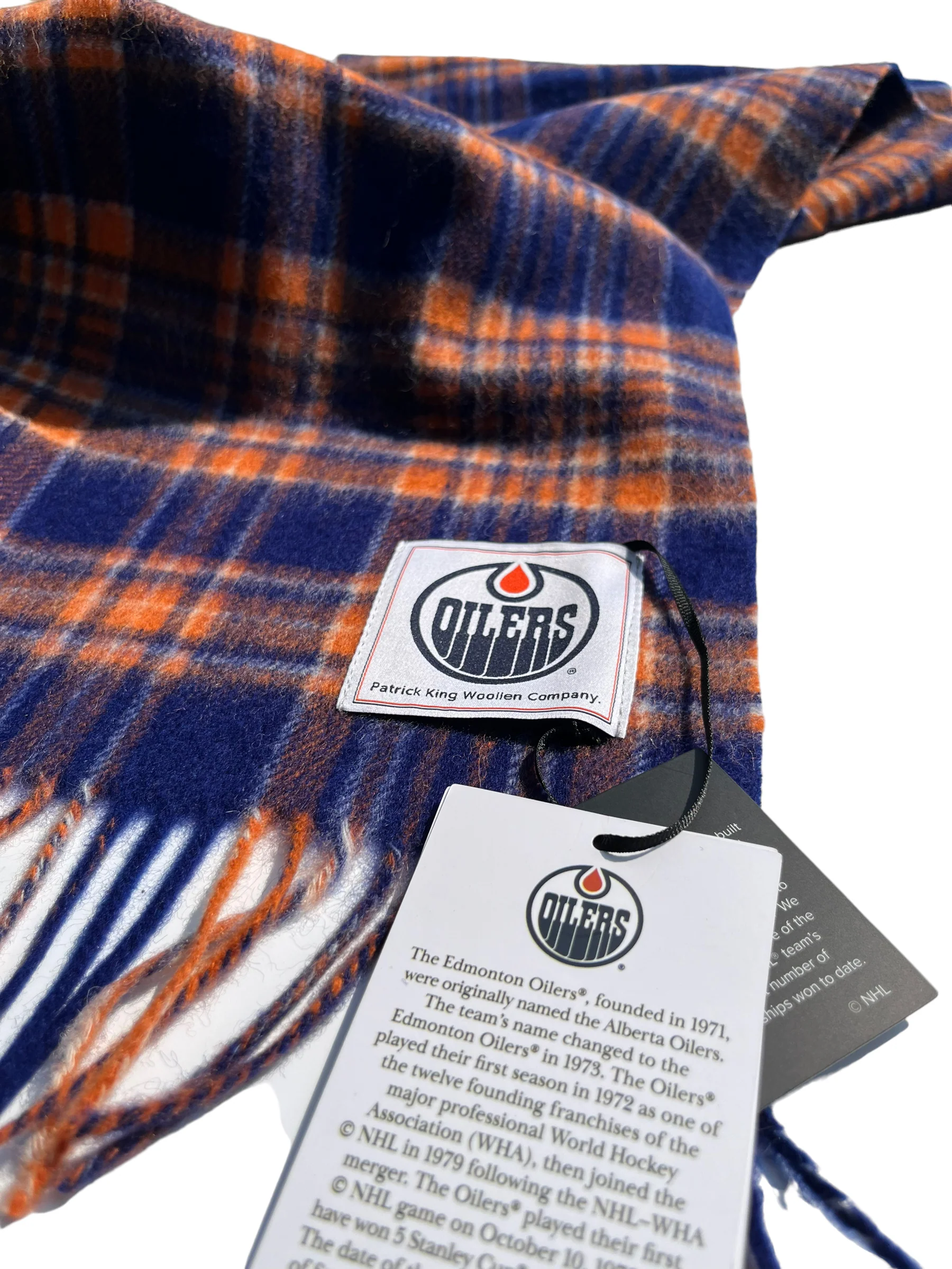 Edmonton Oilers Patrick King Woollen Extra Long Lambswool Scarf - Image 2