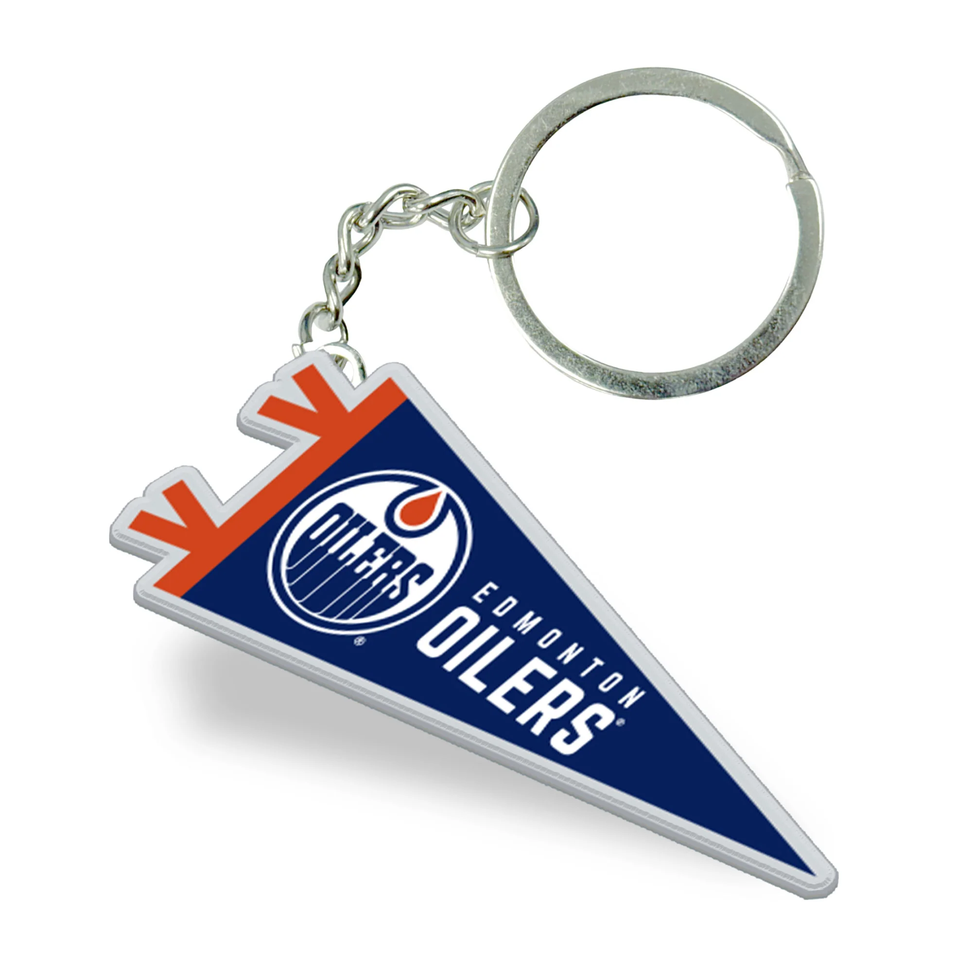 Edmonton Oilers Pennant Logo Keychain