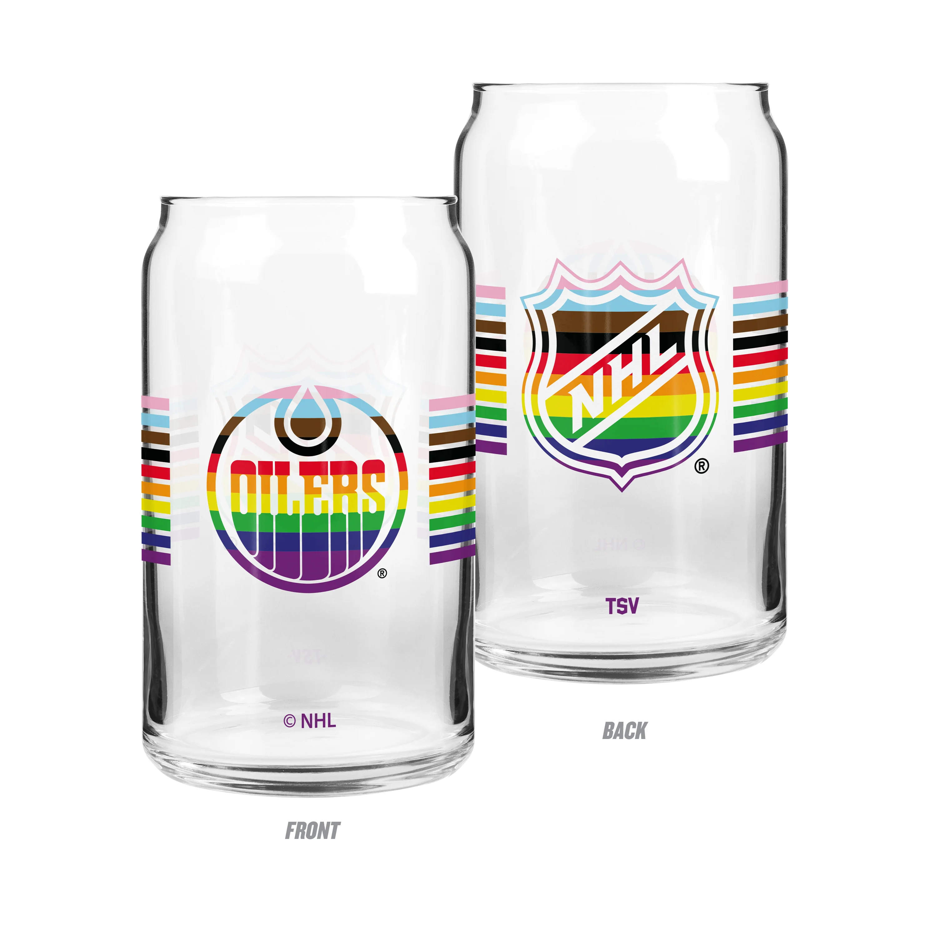 Edmonton Oilers Pride 16oz Can Glass - Image 3