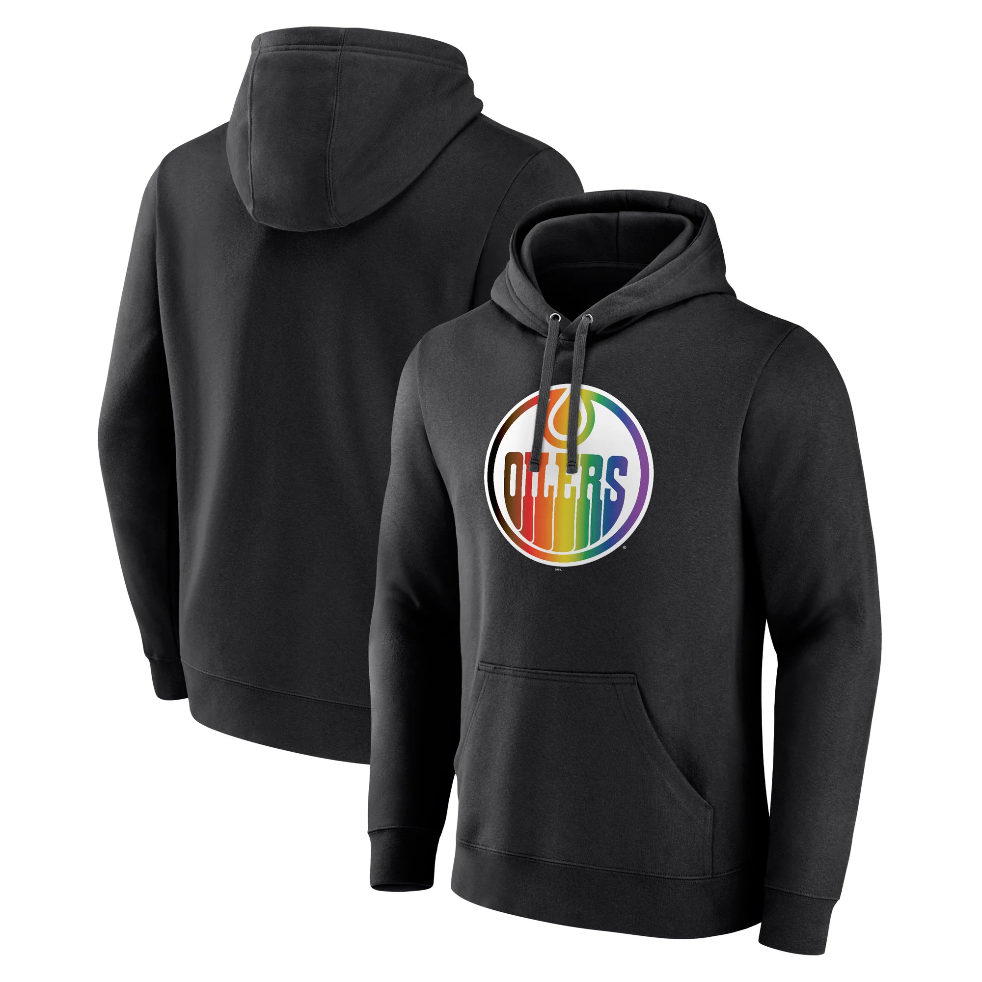 Edmonton Oilers Pride Black Pullover Hoodie - Image 2