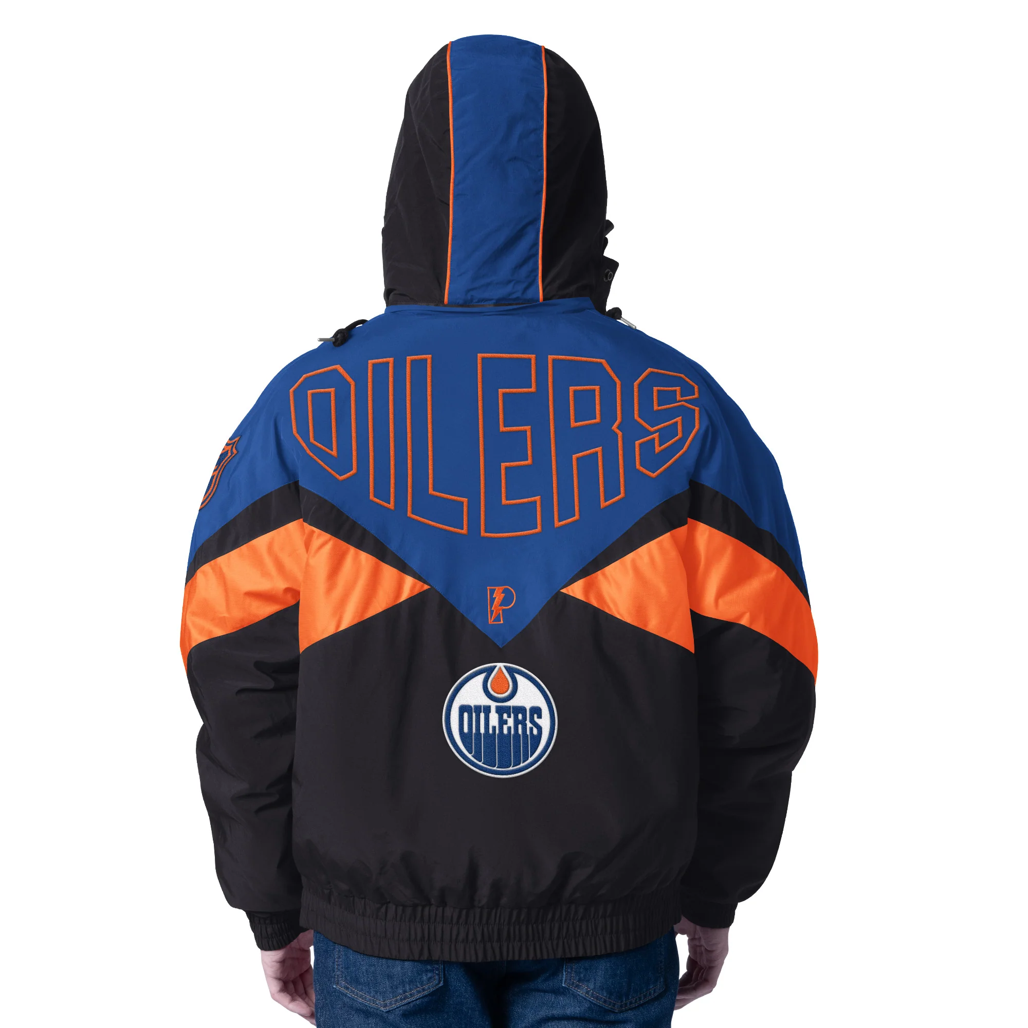 Edmonton Oilers Pro Player Orange & Black Jet Full-Zip Jacket - Image 2