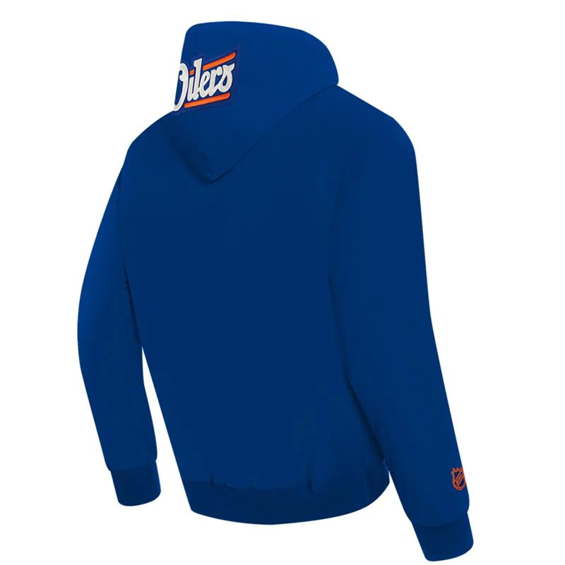 Edmonton Oilers Pro Standard Alternate Logo Royal Windbreaker Jacket - Image 7
