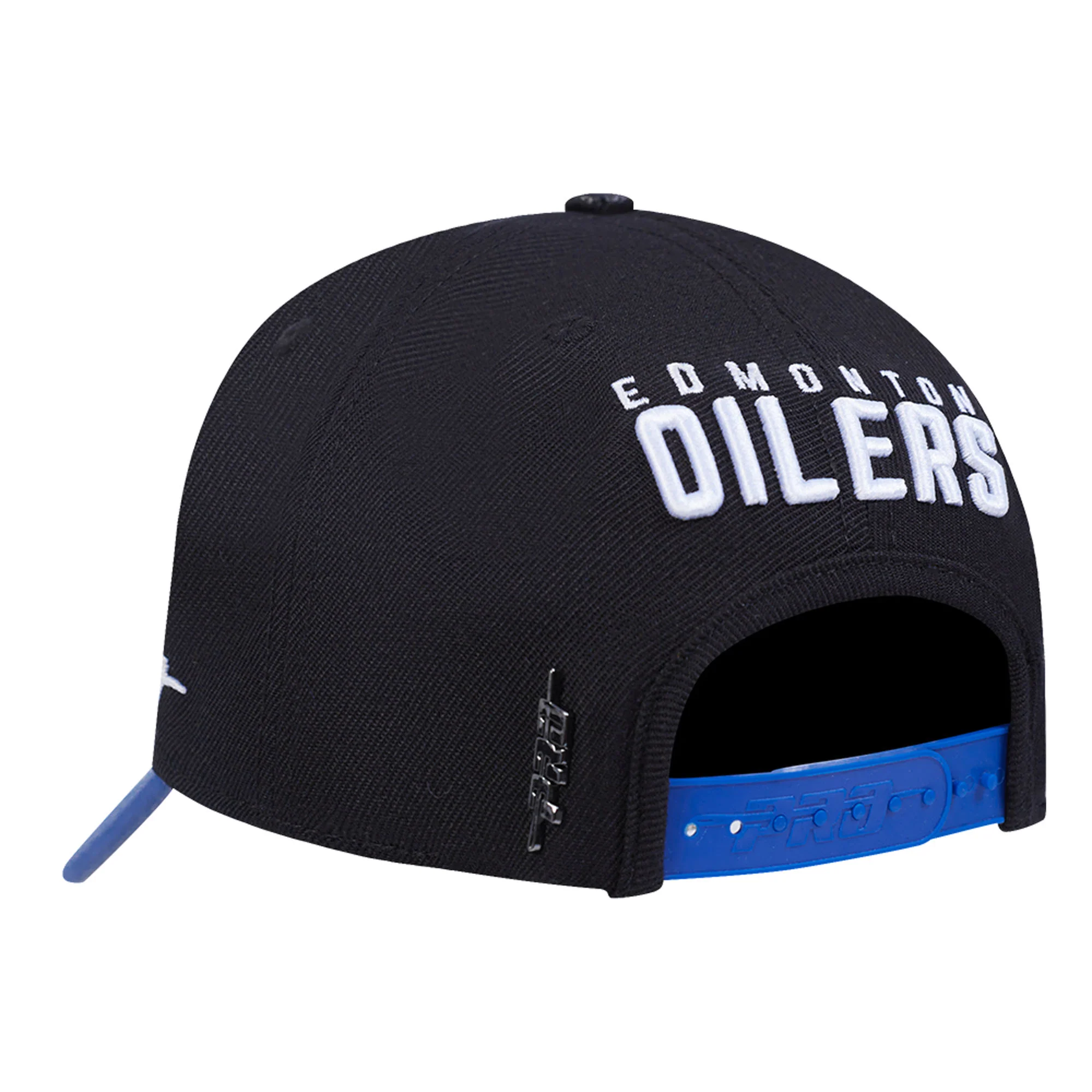 Edmonton Oilers Pro Standard Black & Blue Pick Stitch Snapback Hat - Image 4
