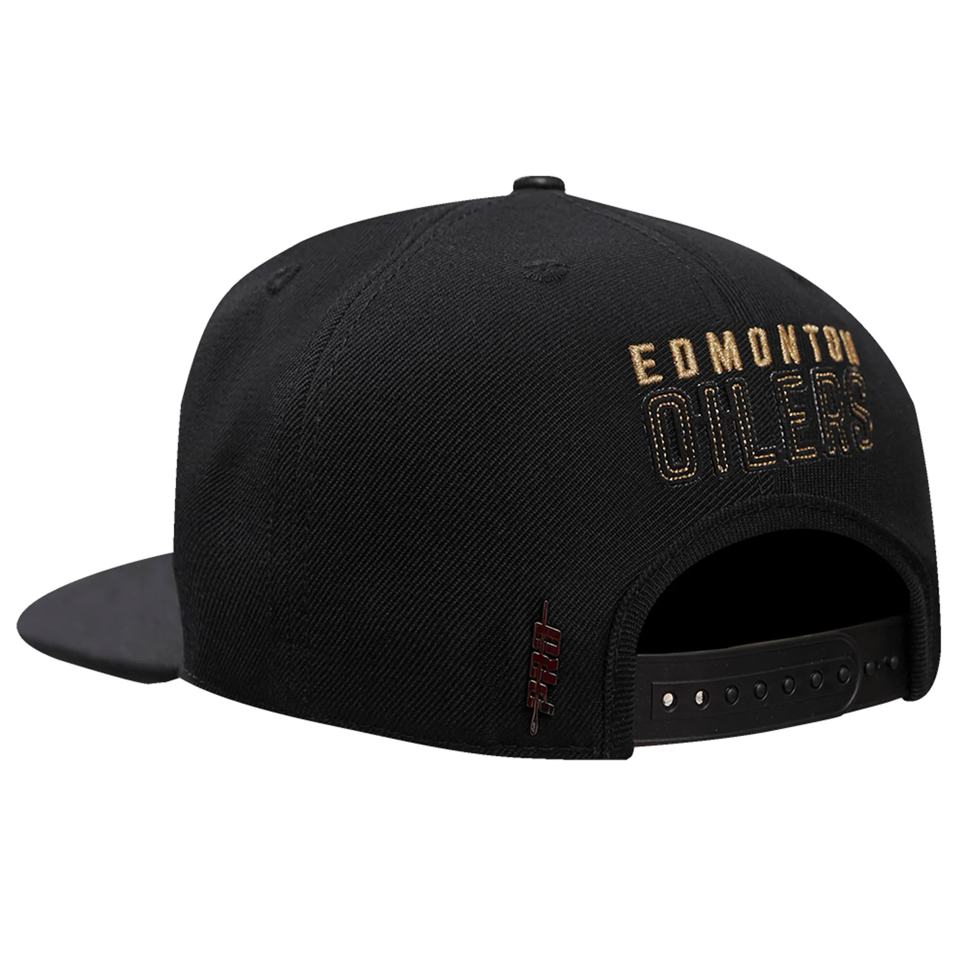 Edmonton Oilers Pro Standard Black & Gold Wool Snapback Hat - Image 4