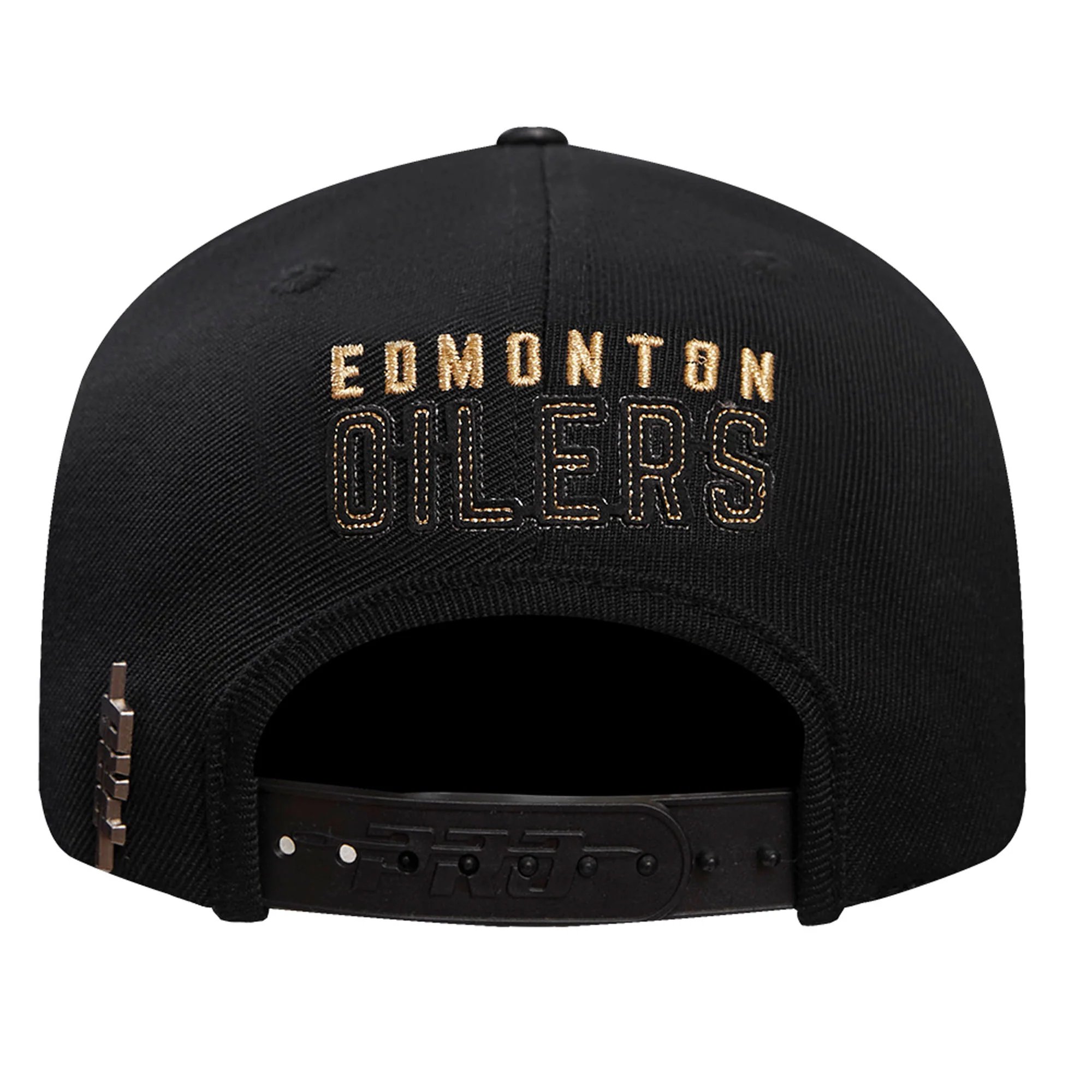 Edmonton Oilers Pro Standard Black & Gold Wool Snapback Hat - Image 5