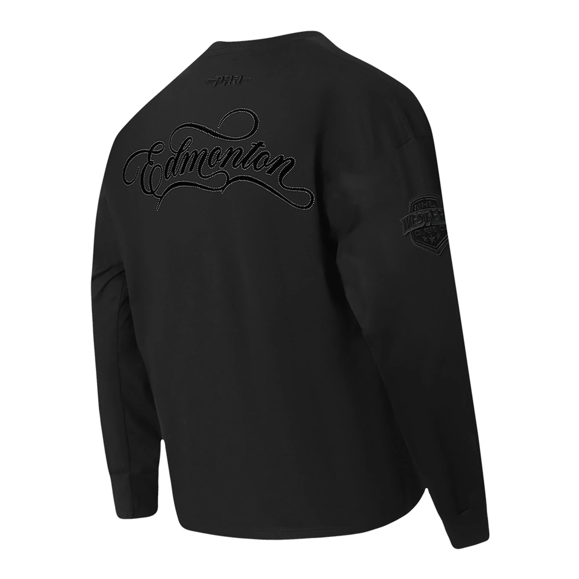 Edmonton Oilers Pro Standard Blackout Drop Shoulder Long Sleeve T-Shirt - Image 6