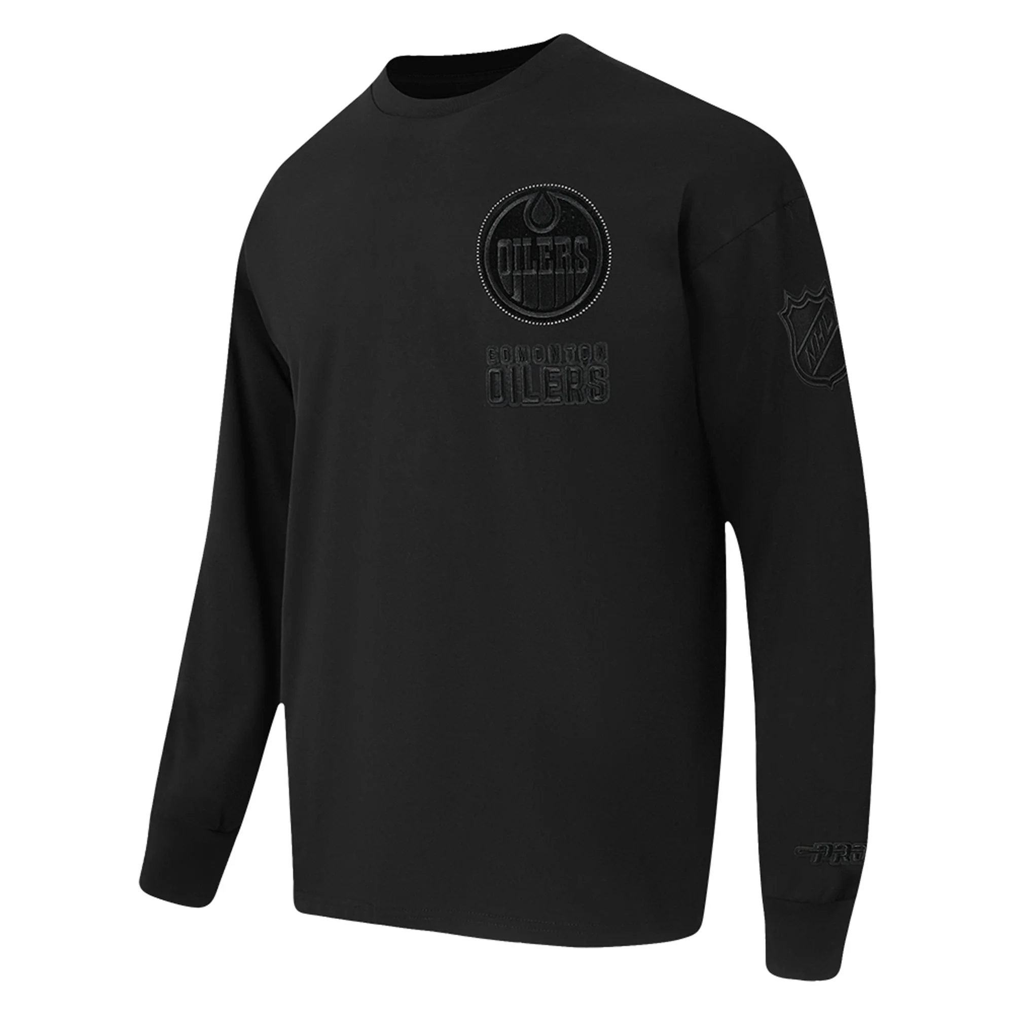 Edmonton Oilers Pro Standard Blackout Drop Shoulder Long Sleeve T-Shirt - Image 7