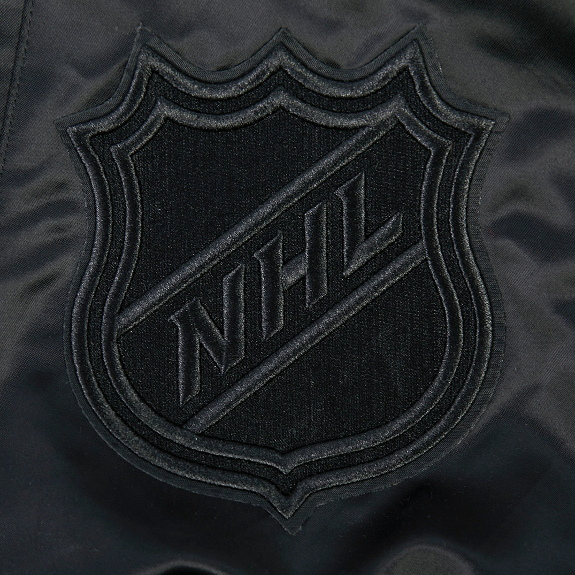Edmonton Oilers Pro Standard Blackout Tonal Satin Jacket - Image 9