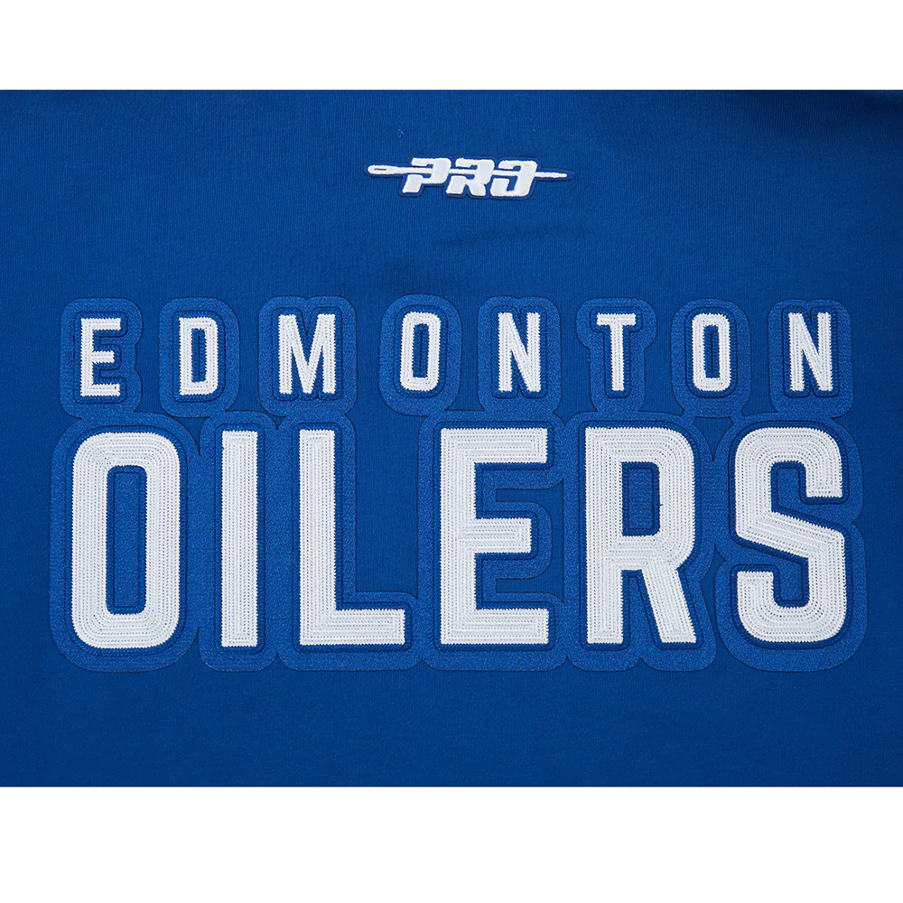 Edmonton Oilers Pro Standard City Arch Blue Quarter-Zip Sweatshirt - Image 6