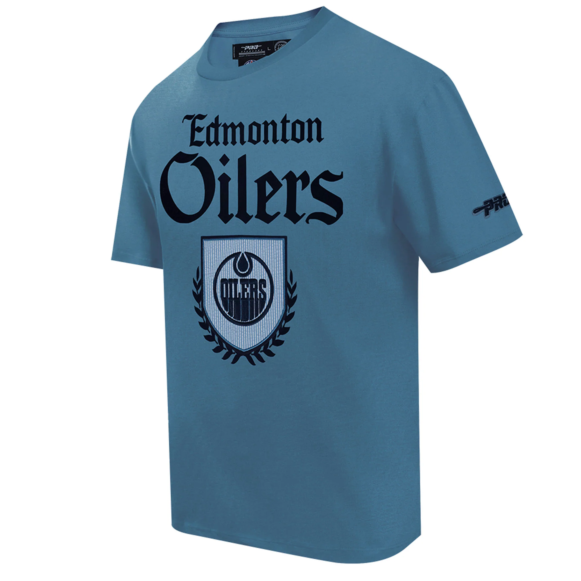 Edmonton Oilers Pro Standard Country Club Blue Drop Shoulder T-Shirt - Image 3