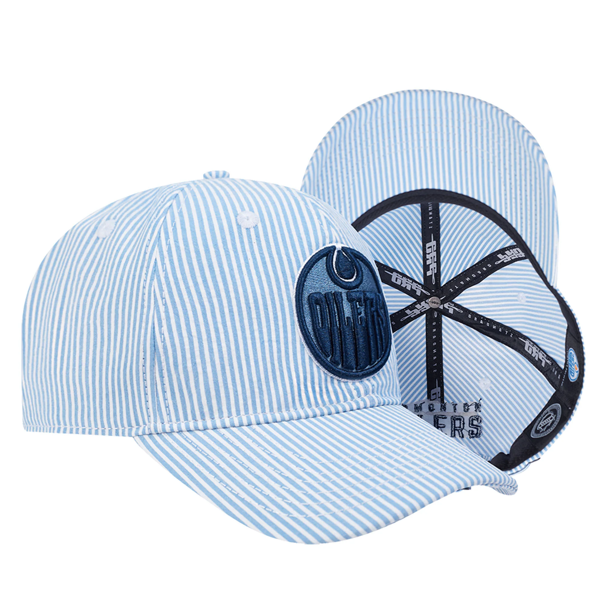 Edmonton Oilers Pro Standard Country Club Blue Strapback Hat - Image 7