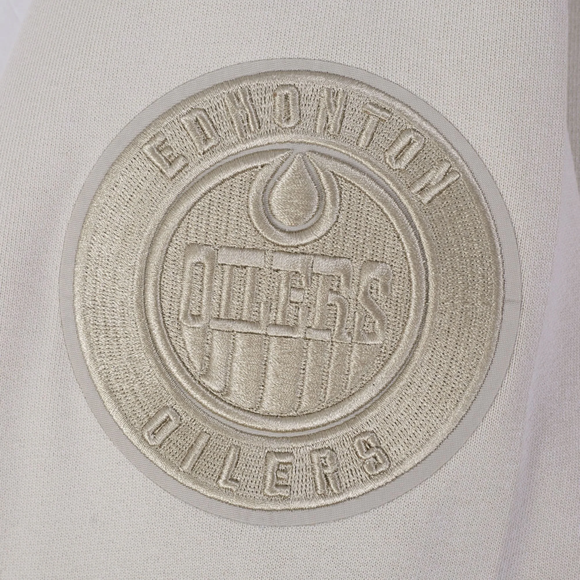 Edmonton Oilers Pro Standard Enzyme Wash Cream Drop Shoulder Crewneck - Image 5