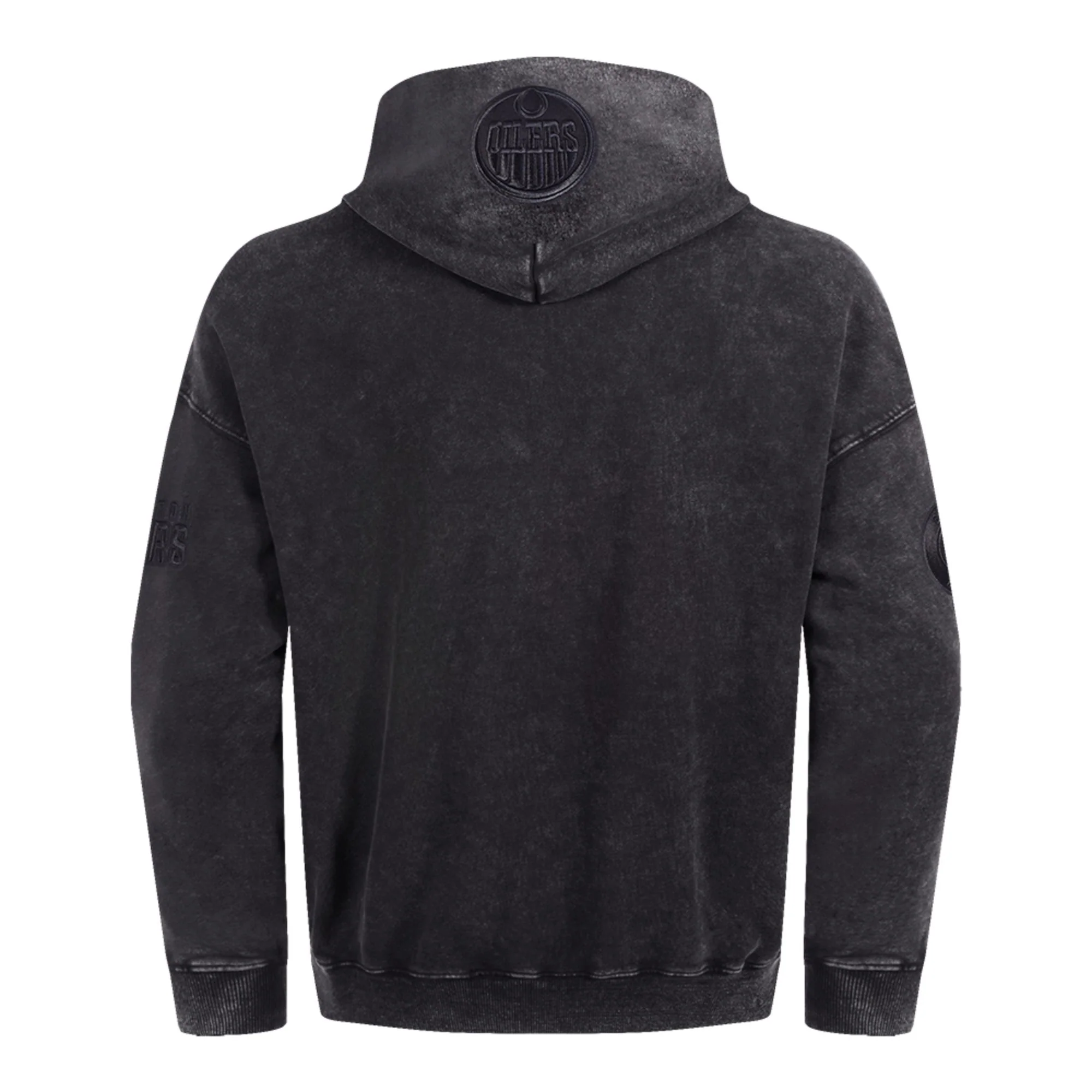 Edmonton Oilers Pro Standard Enzyme Wash Grey Drop Shoulder Hoodie - Image 2