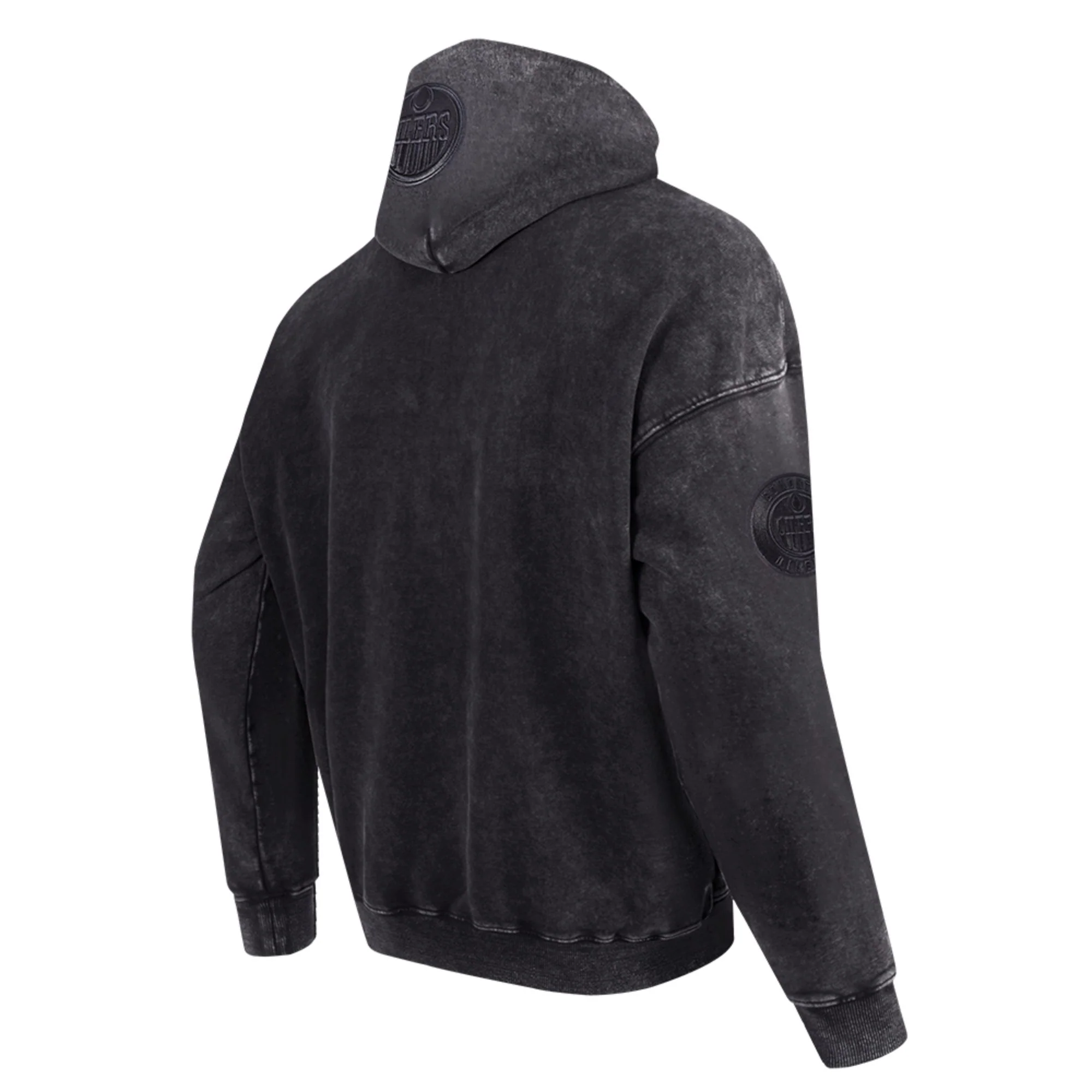 Edmonton Oilers Pro Standard Enzyme Wash Grey Drop Shoulder Hoodie - Image 8