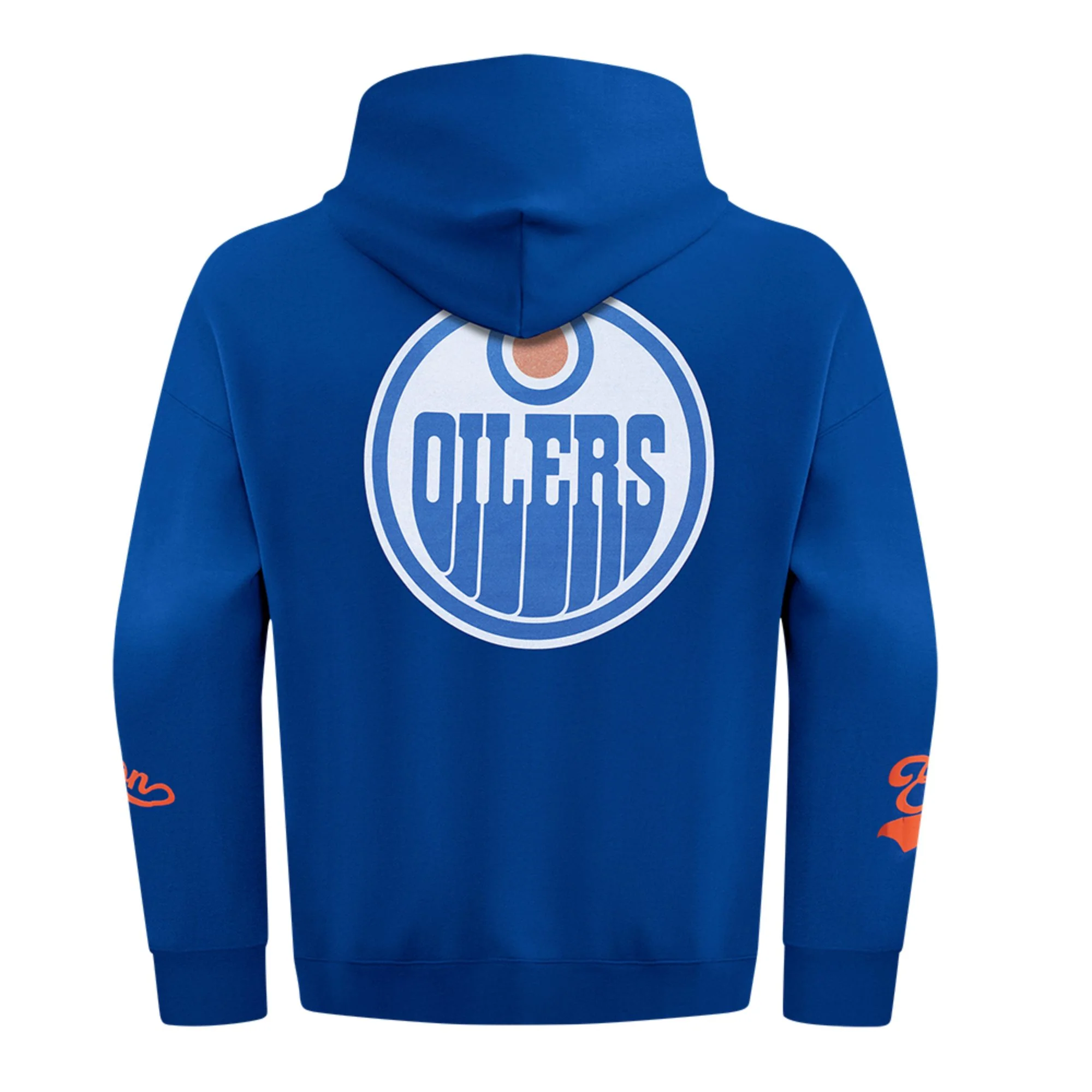 Edmonton Oilers Pro Standard Living Large Blue Drop Shoulder Hoodie - Image 2