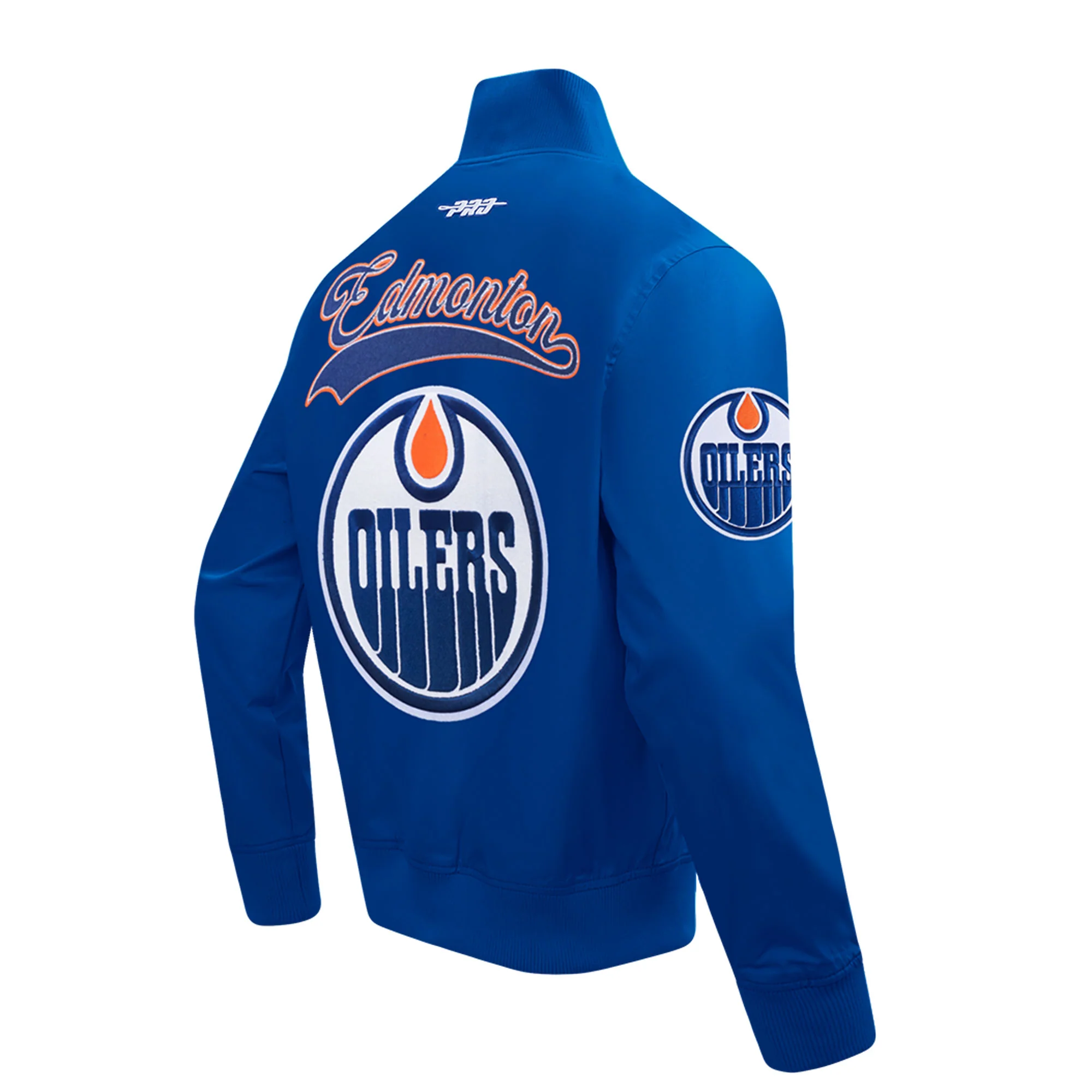 Edmonton Oilers Pro Standard Living Large Blue Twill Jacket - Image 4