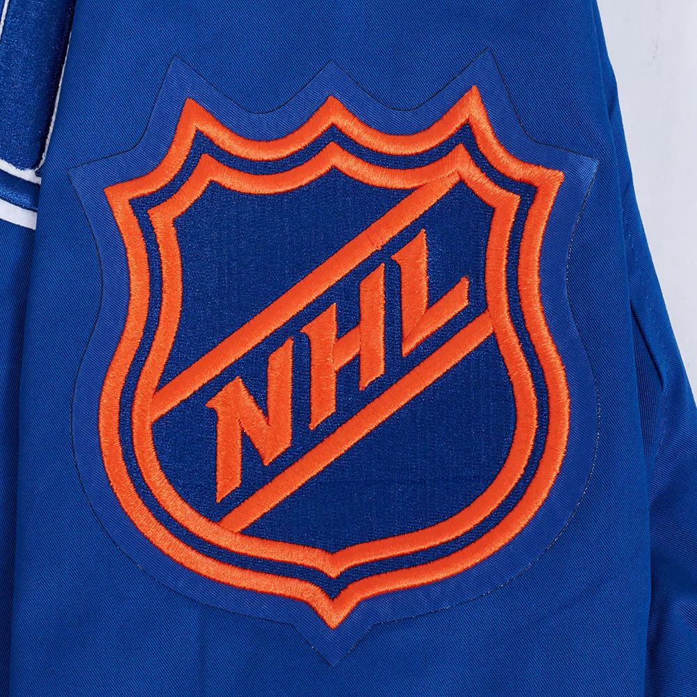 Edmonton Oilers Pro Standard Living Large Blue Twill Jacket - Image 5