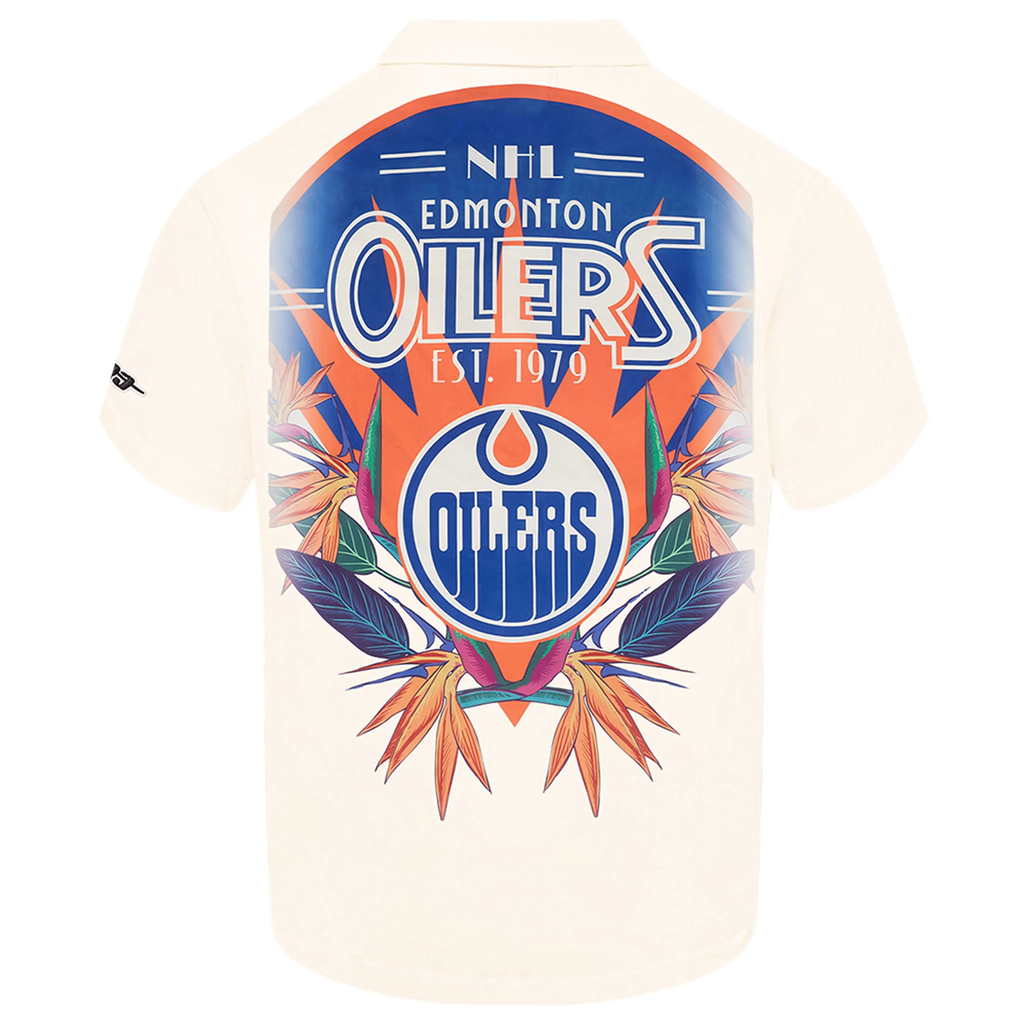 Edmonton Oilers Pro Standard Birds of Paradise Cream Button Up Shirt - Image 2