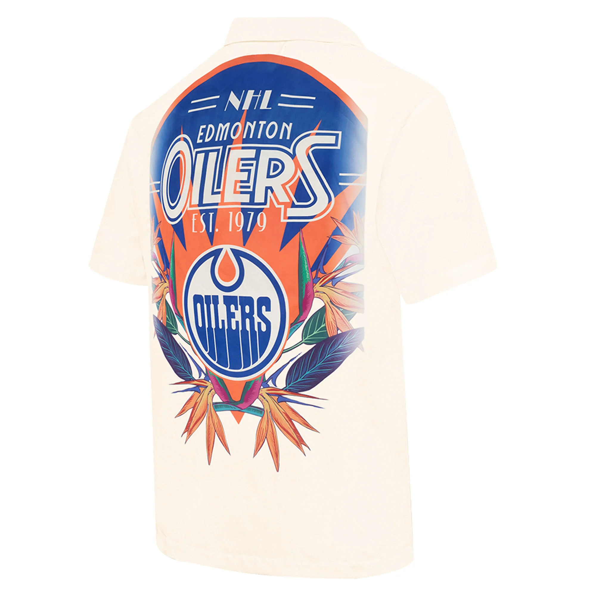 Edmonton Oilers Pro Standard Birds of Paradise Cream Button Up Shirt - Image 4