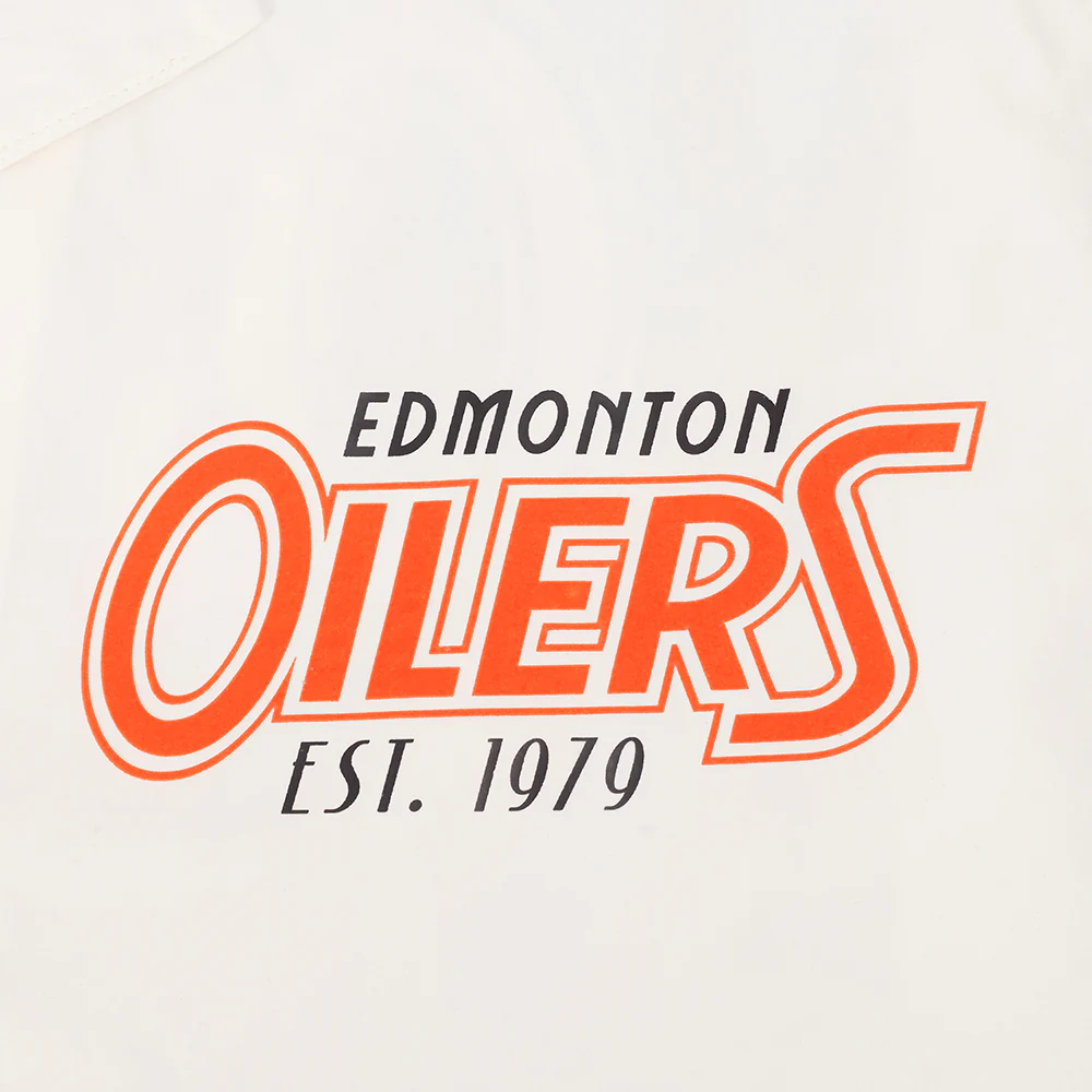 Edmonton Oilers Pro Standard Birds of Paradise Cream Button Up Shirt - Image 7