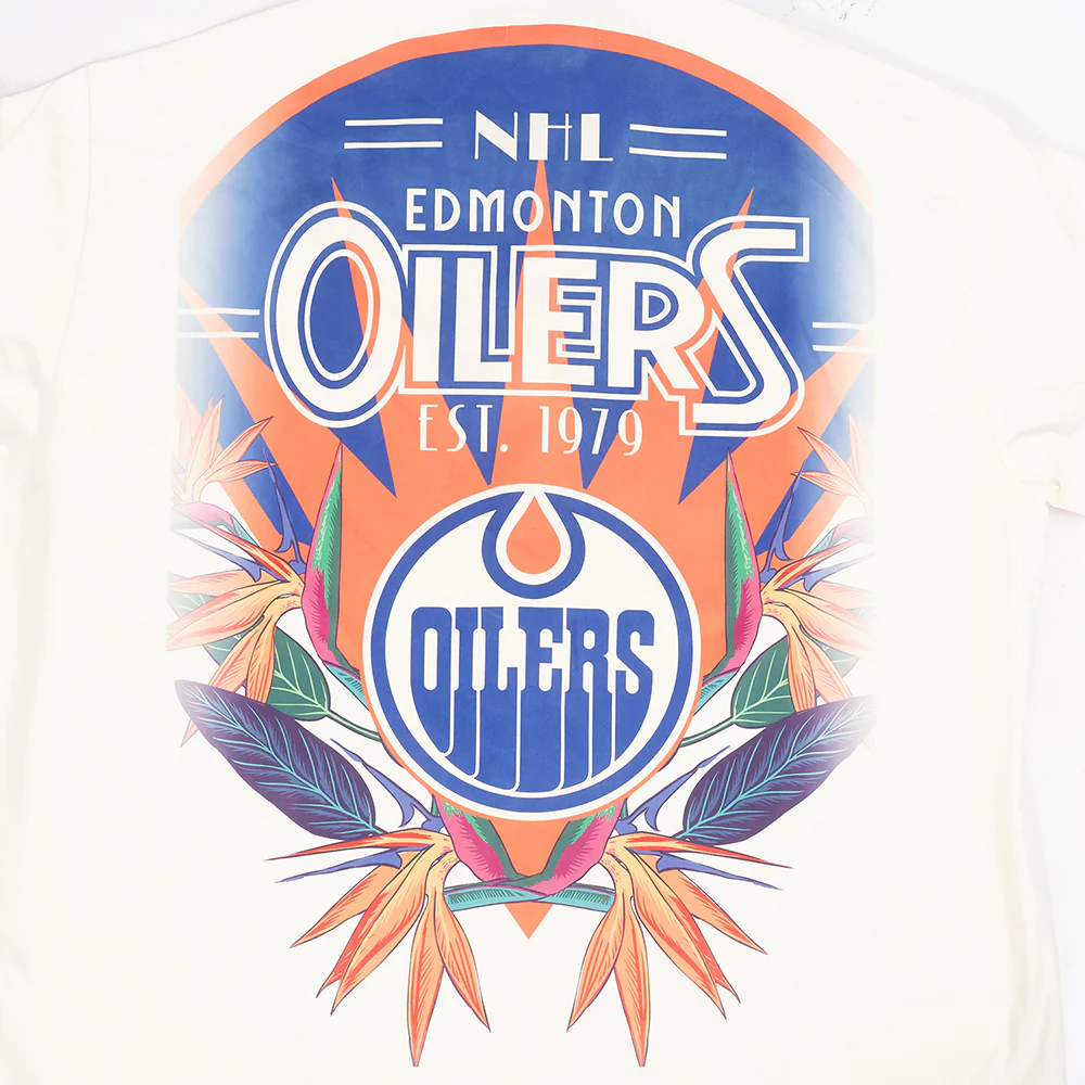 Edmonton Oilers Pro Standard Birds of Paradise Cream Button Up Shirt - Image 8