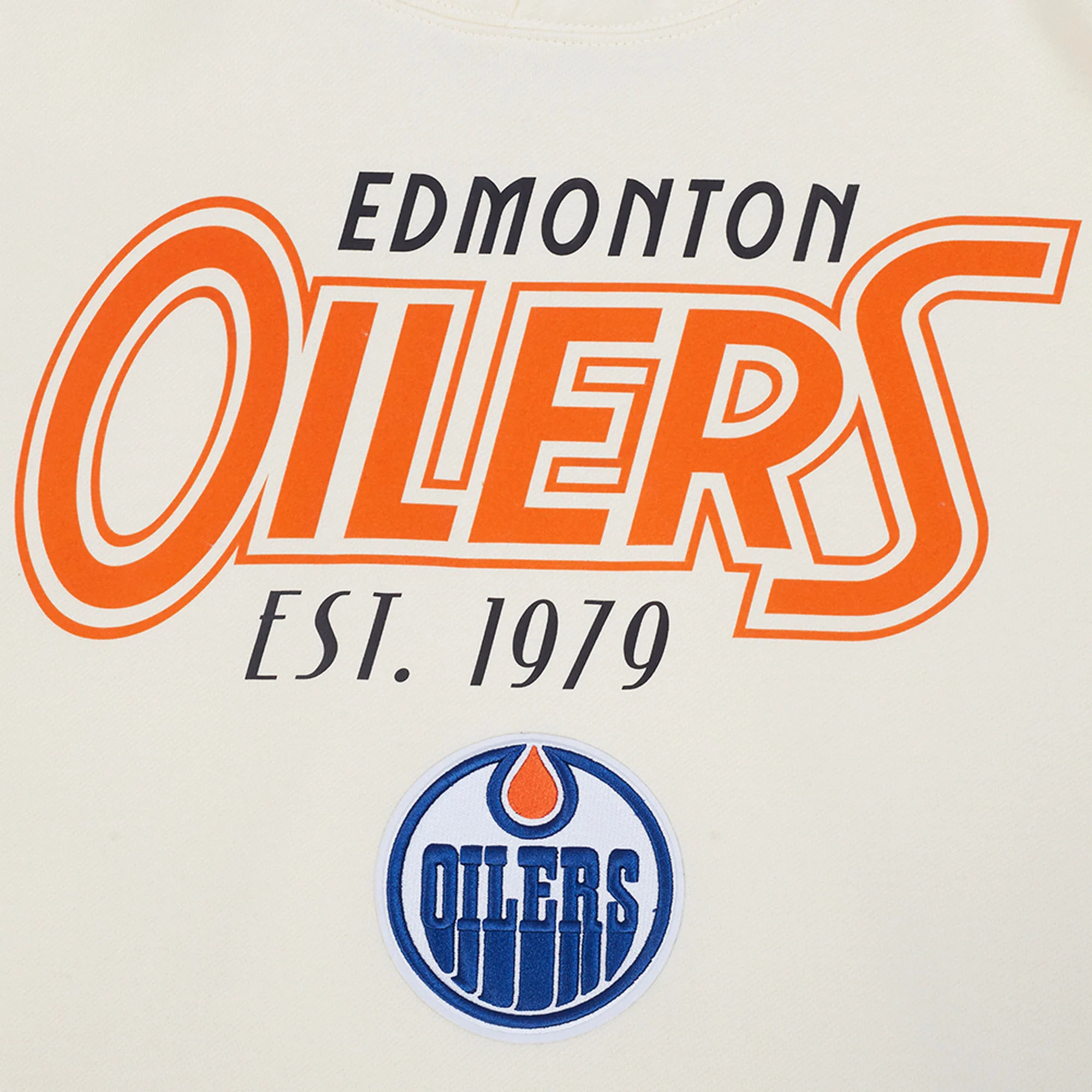 Edmonton Oilers Pro Standard Birds of Paradise Cream Drop Shoulder Hoodie - Image 6