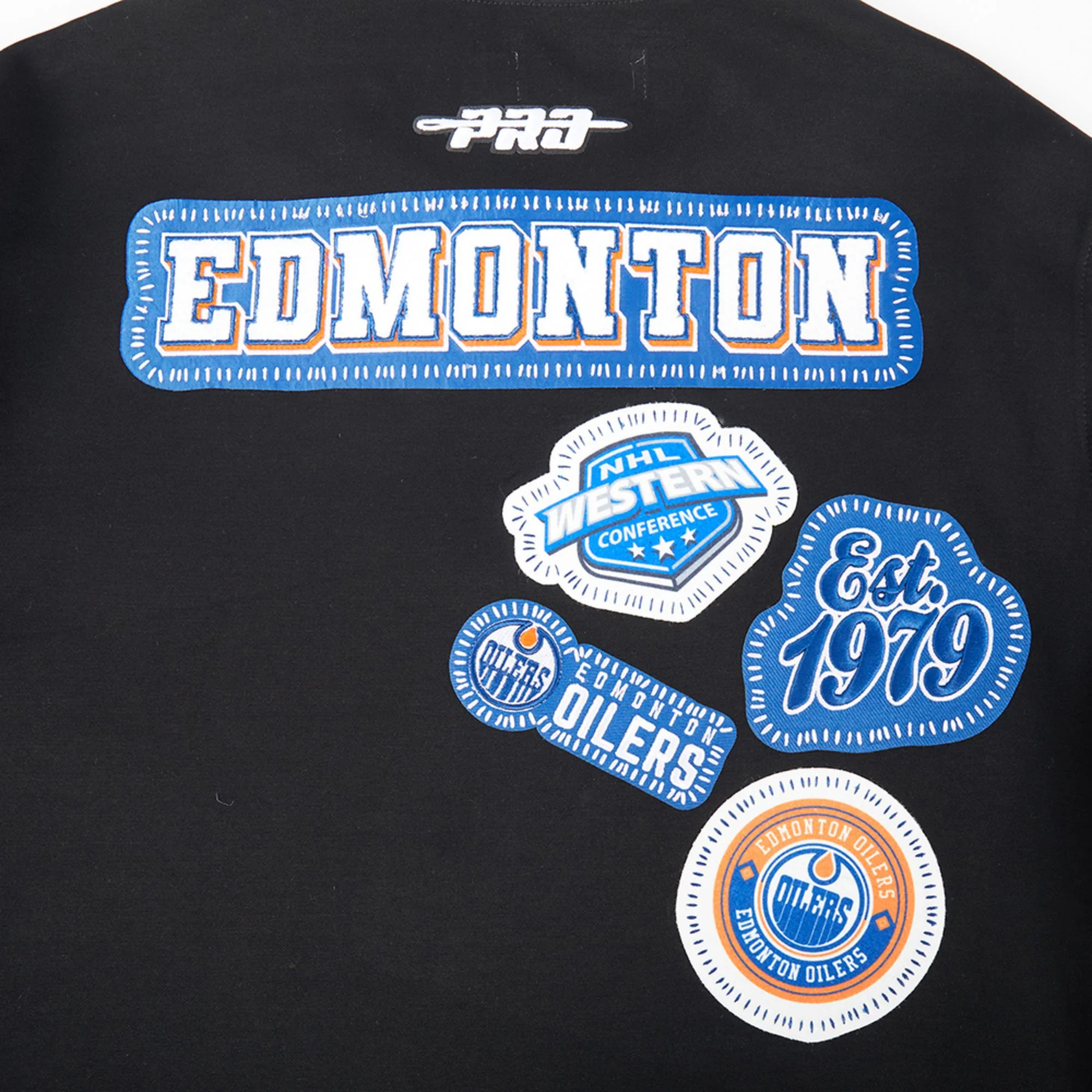 Edmonton Oilers Pro Standard Pick Stitch Black Short Sleeve Jacket - Image 11