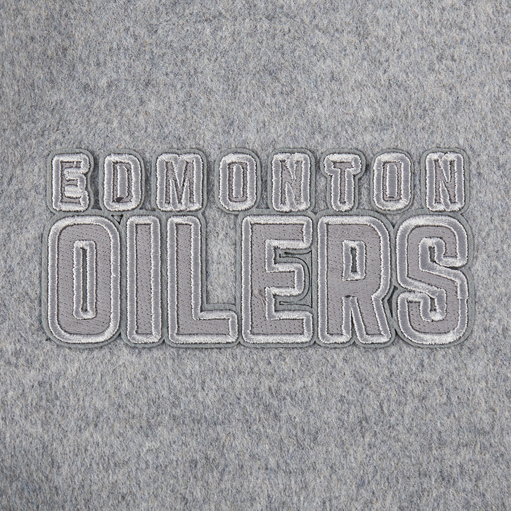 Edmonton Oilers Women's Pro Standard Reverse French Terry Wool Varsity Jacket - Image 7