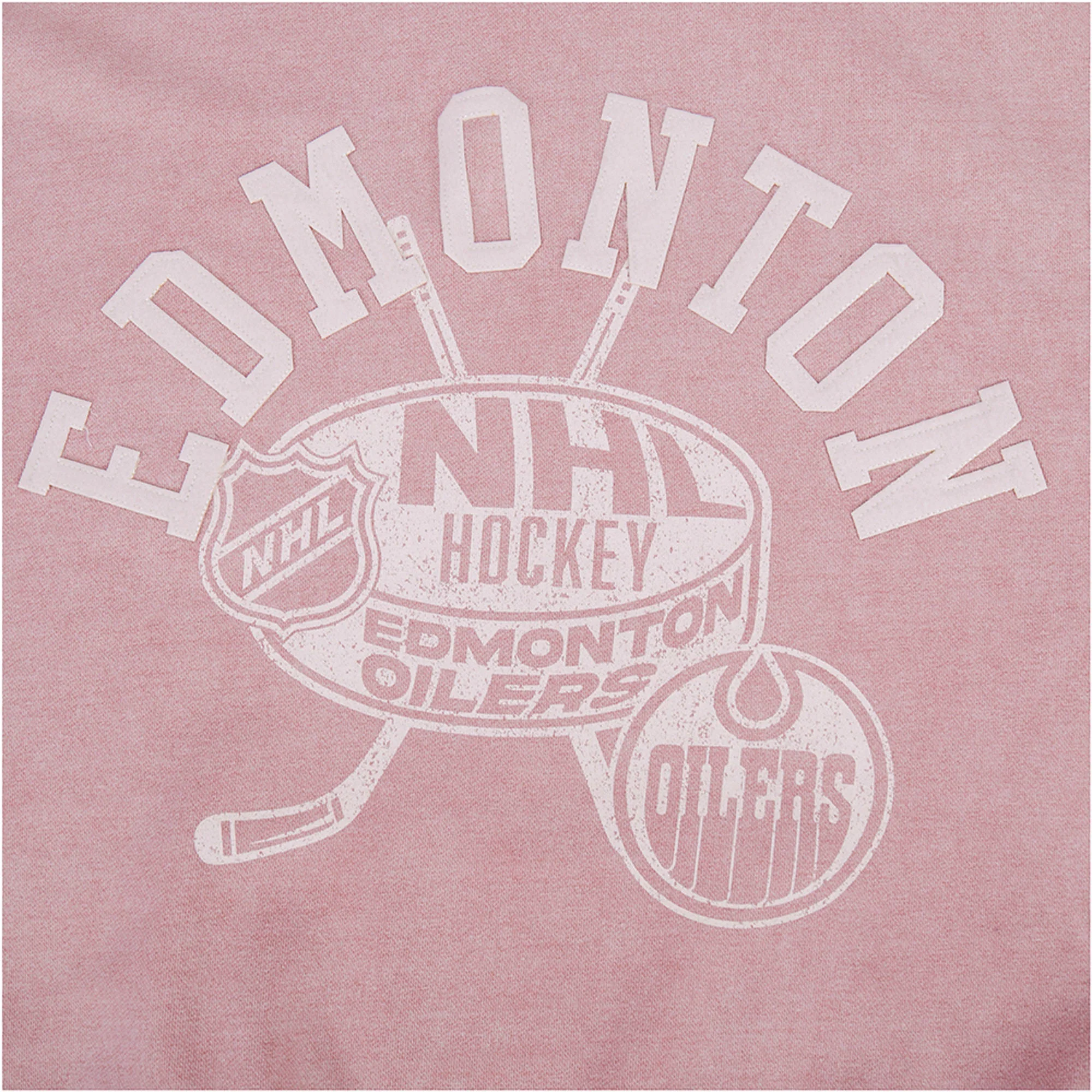 Edmonton Oilers Pro Standard Street Team Enzyme Wash Pink Hoodie - Image 5