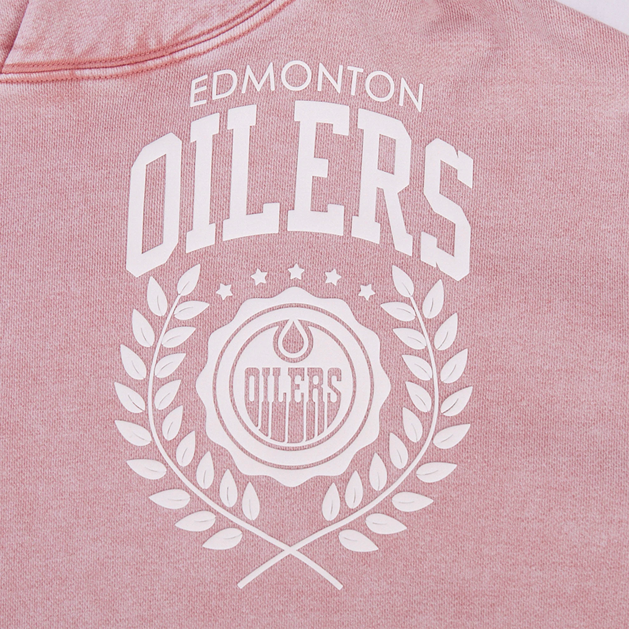 Edmonton Oilers Pro Standard Street Team Enzyme Wash Pink Hoodie - Image 7