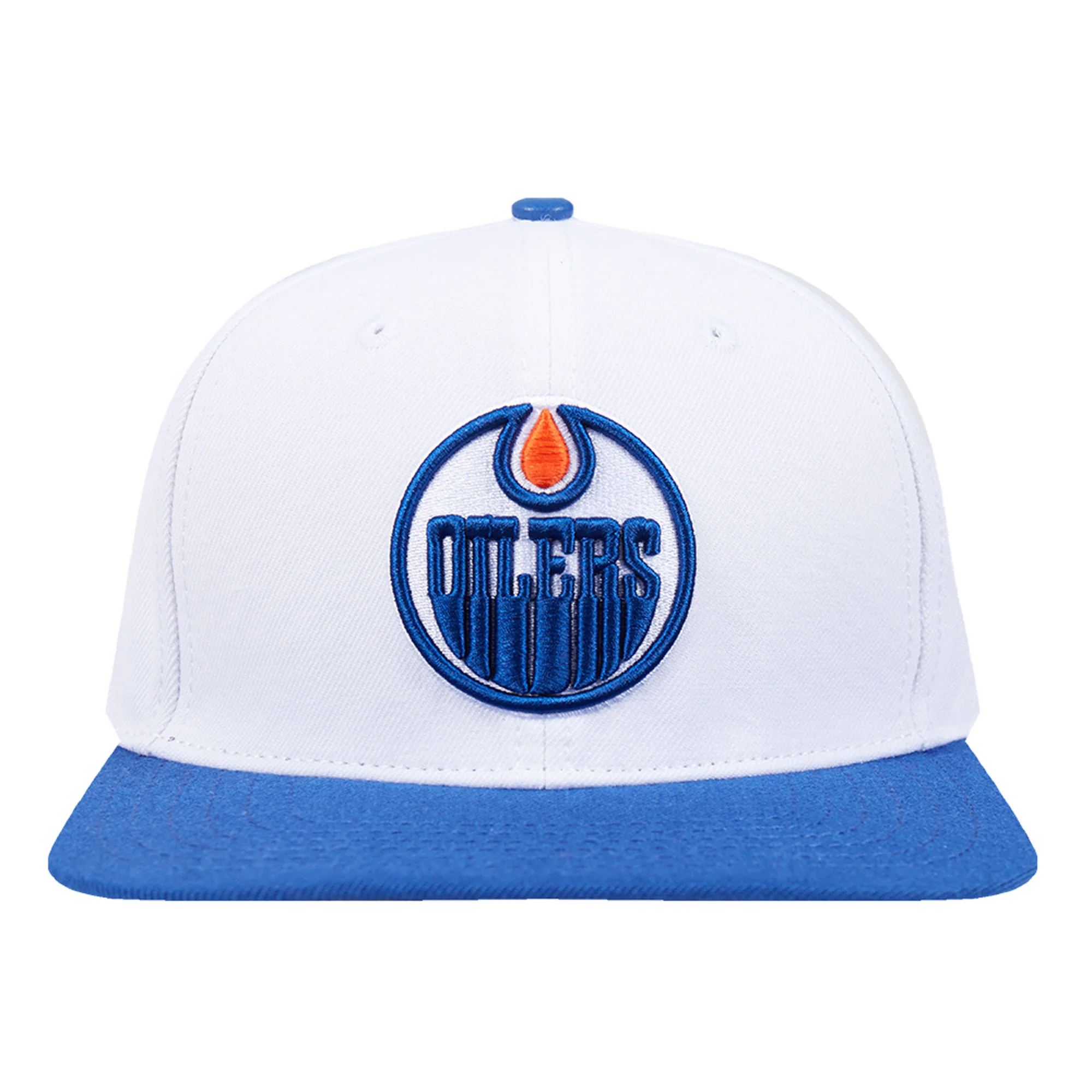 Edmonton Oilers Pro Standard Two-Tone Road White Logo Wool Snapback Hat - Image 3