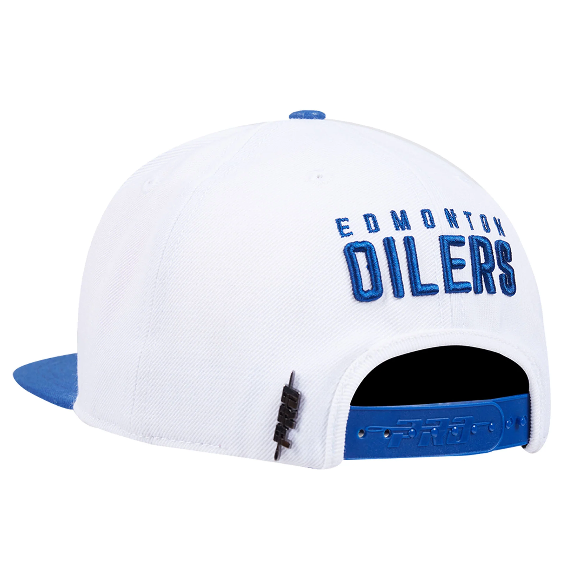 Edmonton Oilers Pro Standard Two-Tone Road White Logo Wool Snapback Hat - Image 5