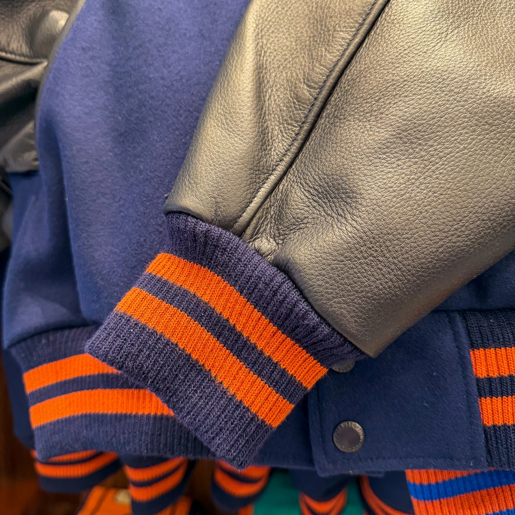 Edmonton Oilers Roots Navy Award Classic Varsity Jacket - Image 9