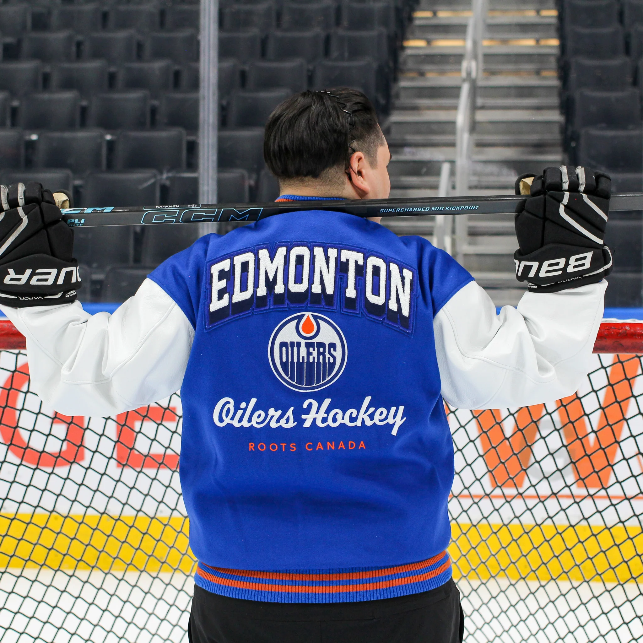 Edmonton Oilers Roots Royal Blue Award Classic Varsity Jacket - Image 2