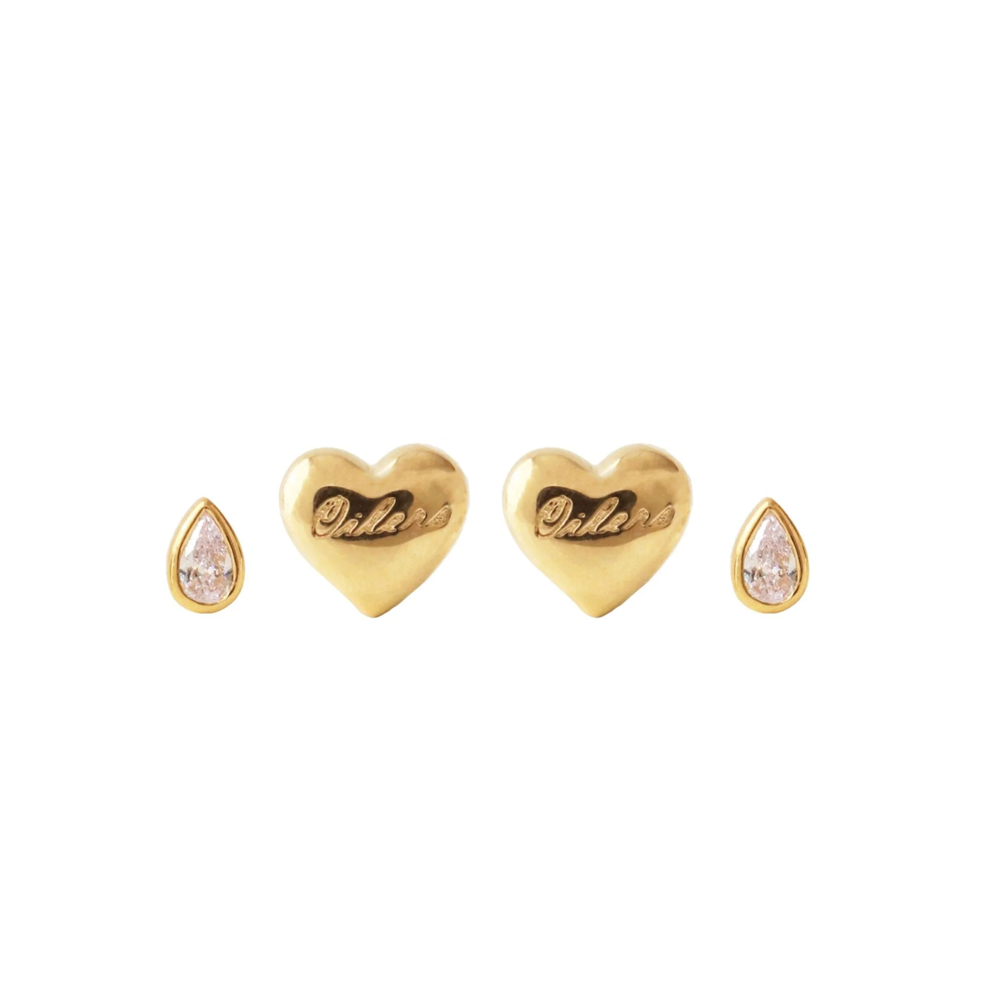 Edmonton Oilers So Pretty Cara Cotter Gold Earring Stud Pack