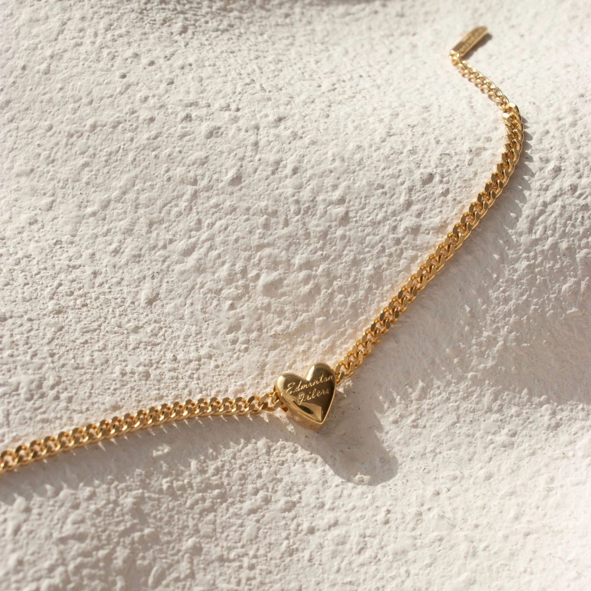 Edmonton Oilers So Pretty Cara Cotter Gold Slider Heart Charm Bracelet - Image 9