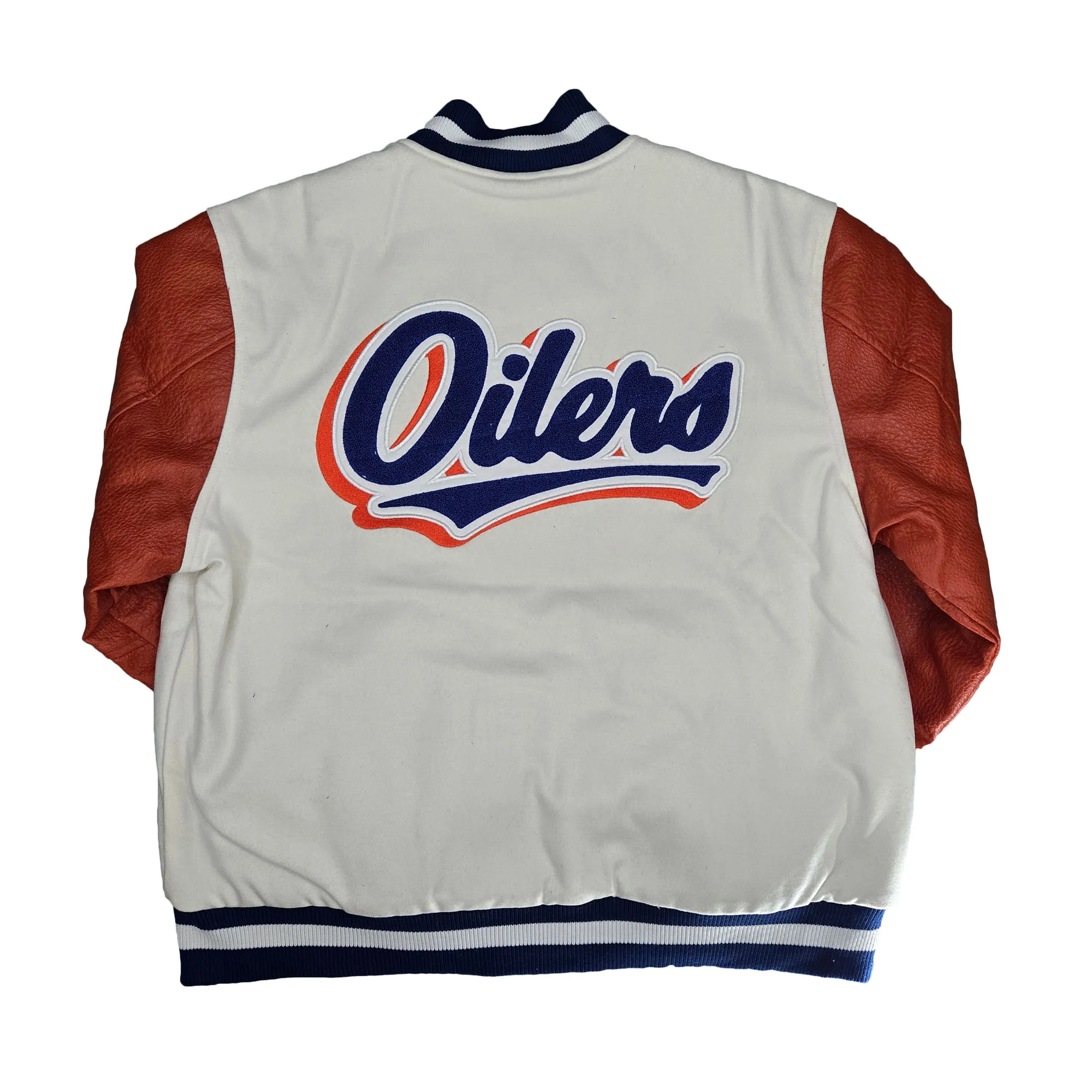 Edmonton Oilers Unisex Something Inked Coach's White Jacket - Image 4