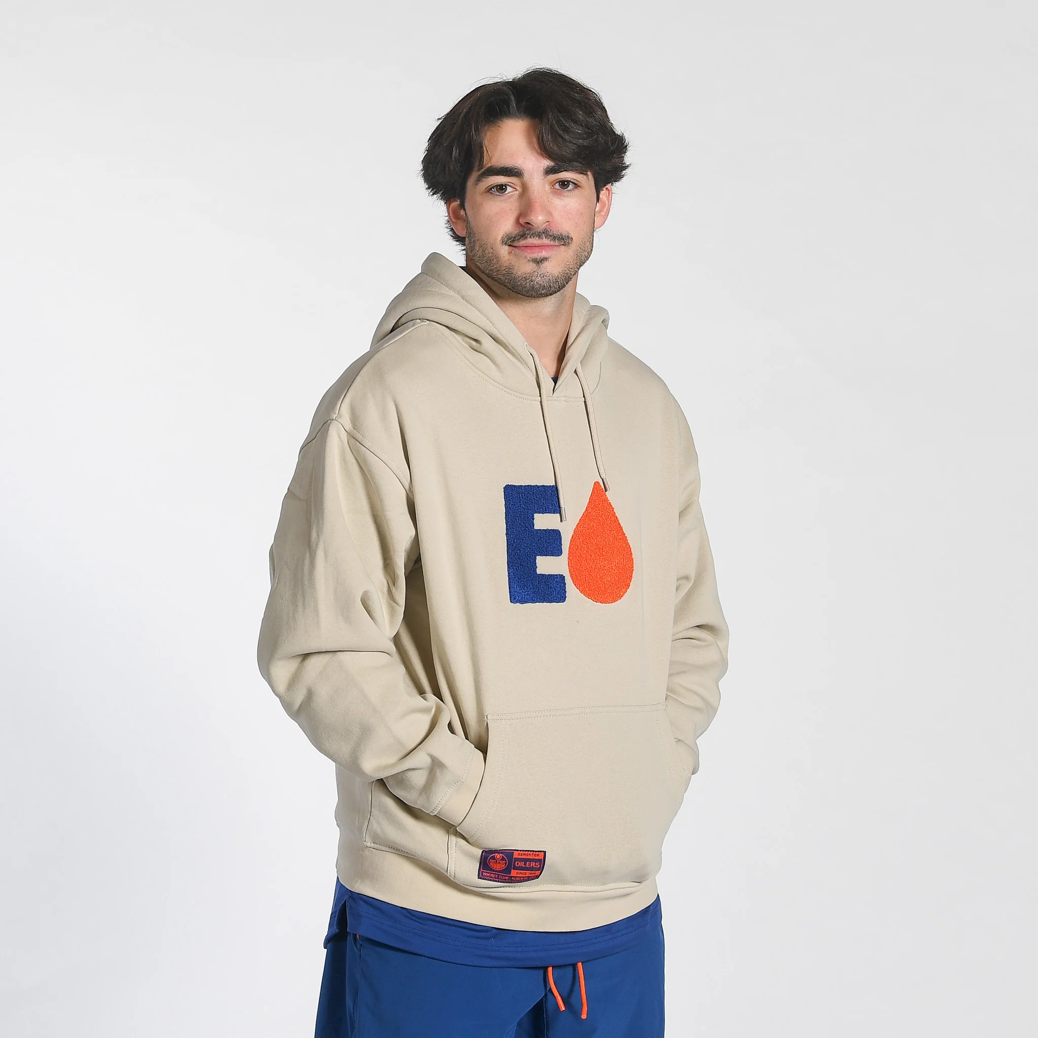 Edmonton Oilers Sport Design Sweden Sand Oil Drop Relaxed Hoodie - Image 4